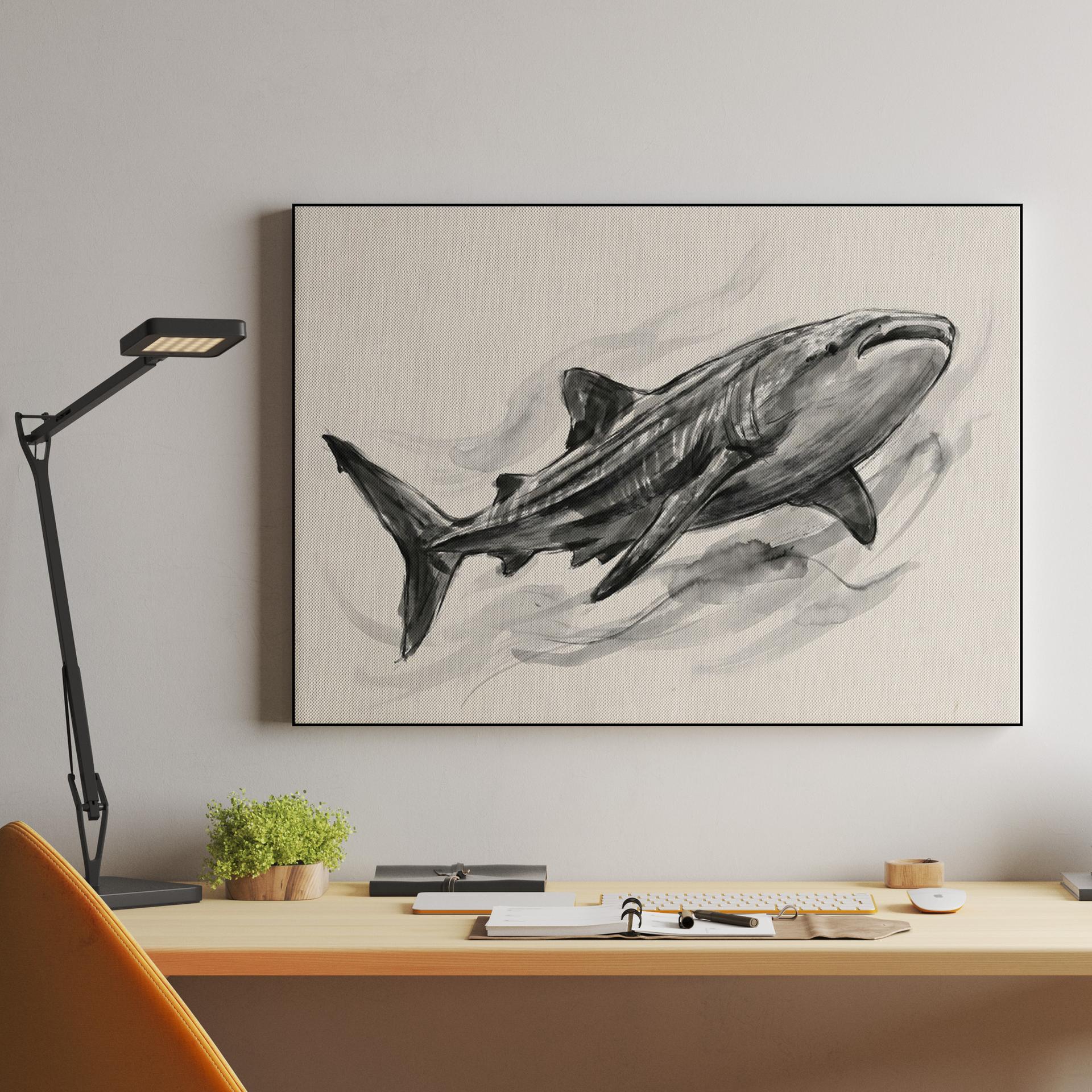 Monochrome Predator: Ink Shark