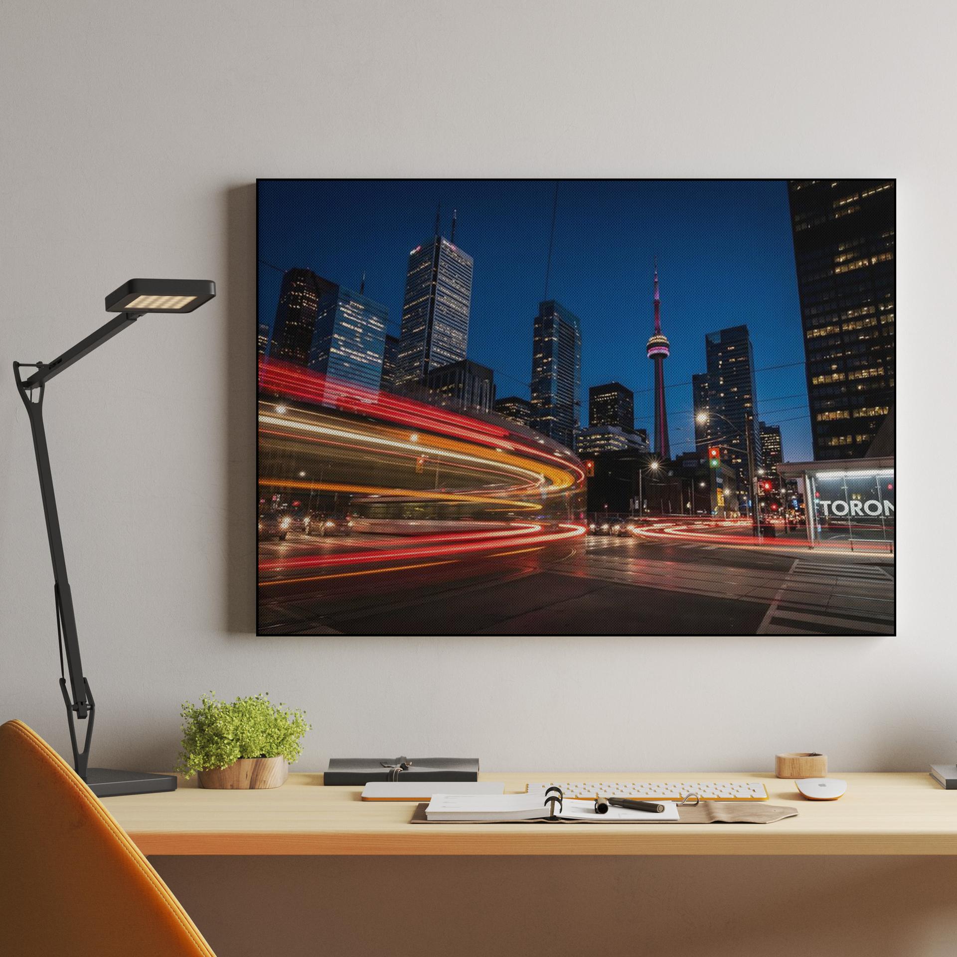 Toronto Pulse: CN Tower and Midnight Light Trails