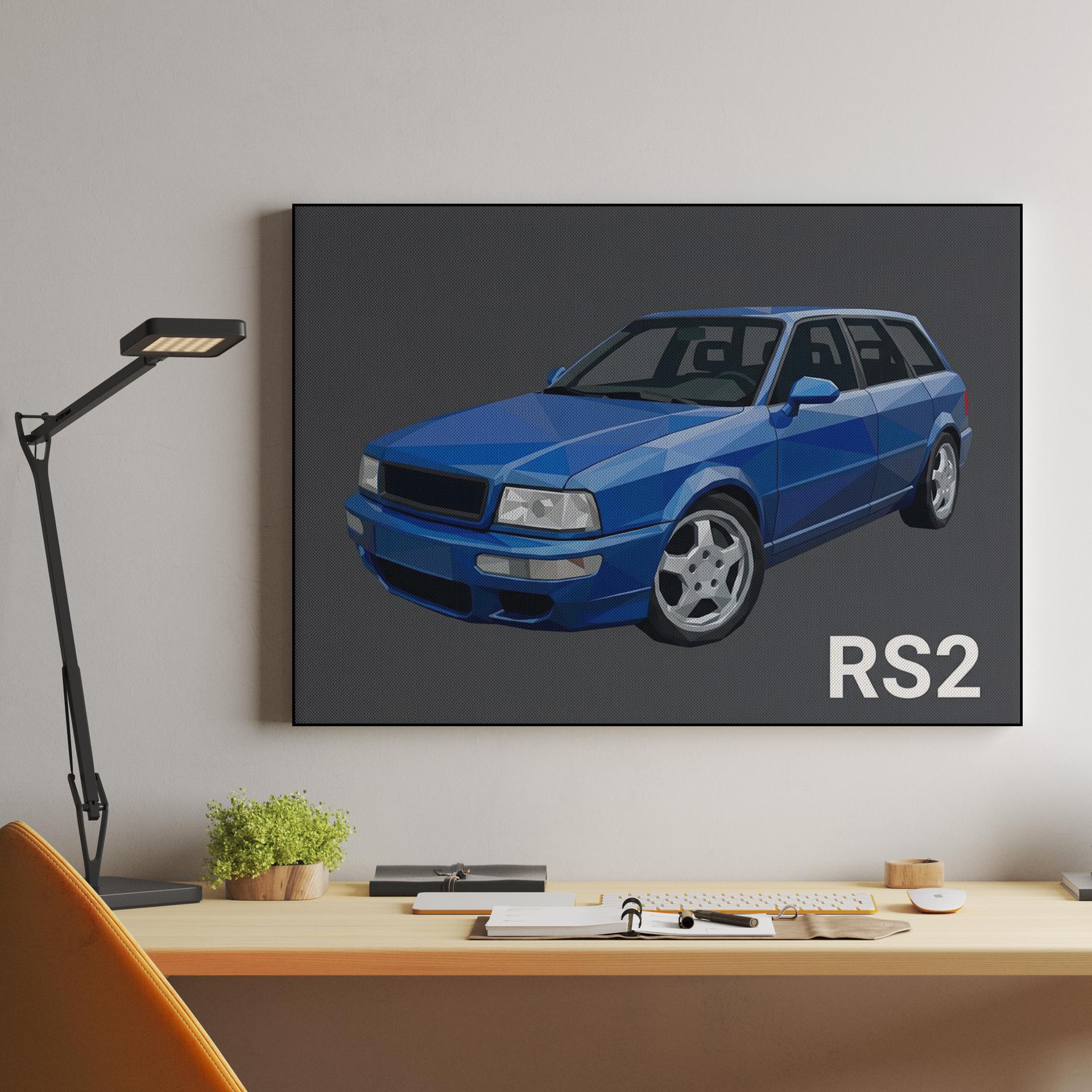 Geometric Audi RS2 Avant Low Poly Art