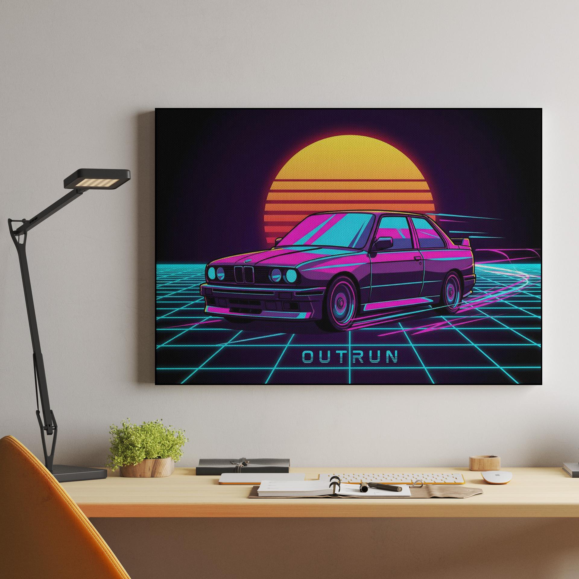 BMW E30 M3: Neon Outrun Pulse