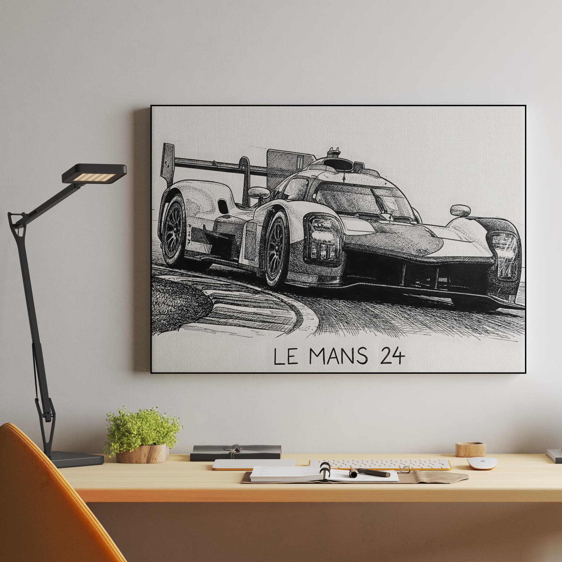 Le Mans 24 Hypercar Pen and Ink Drawing