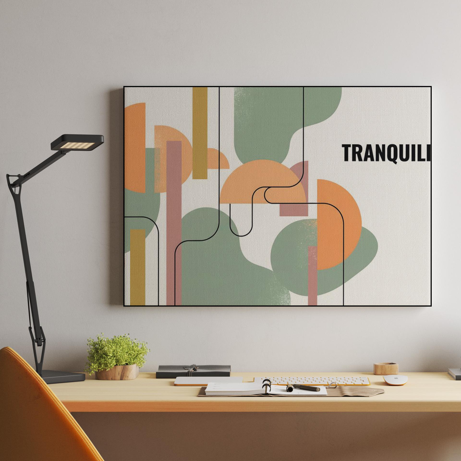 Serene Geometric Abstract: Tranquility