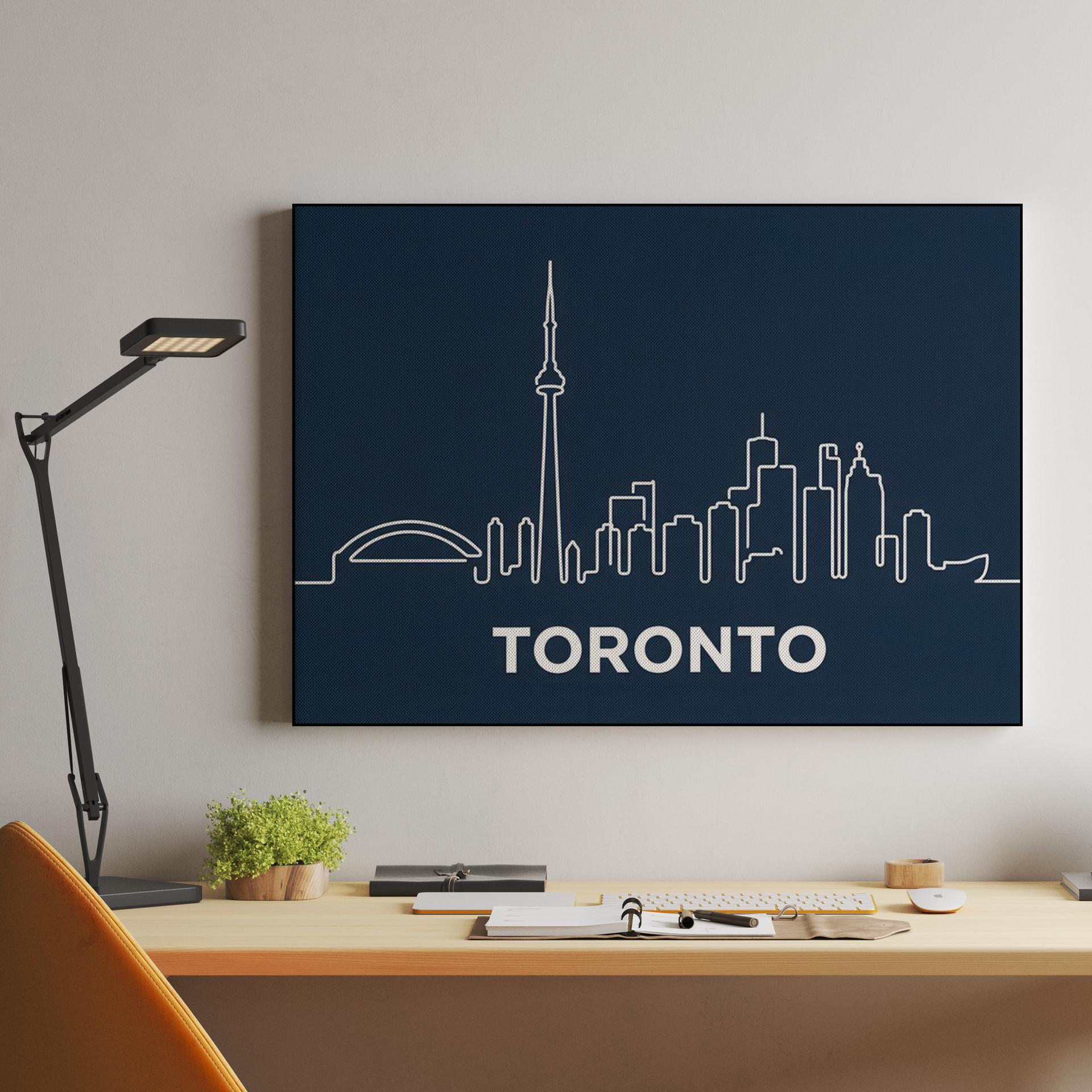 Toronto Skyline Minimalist Line Art