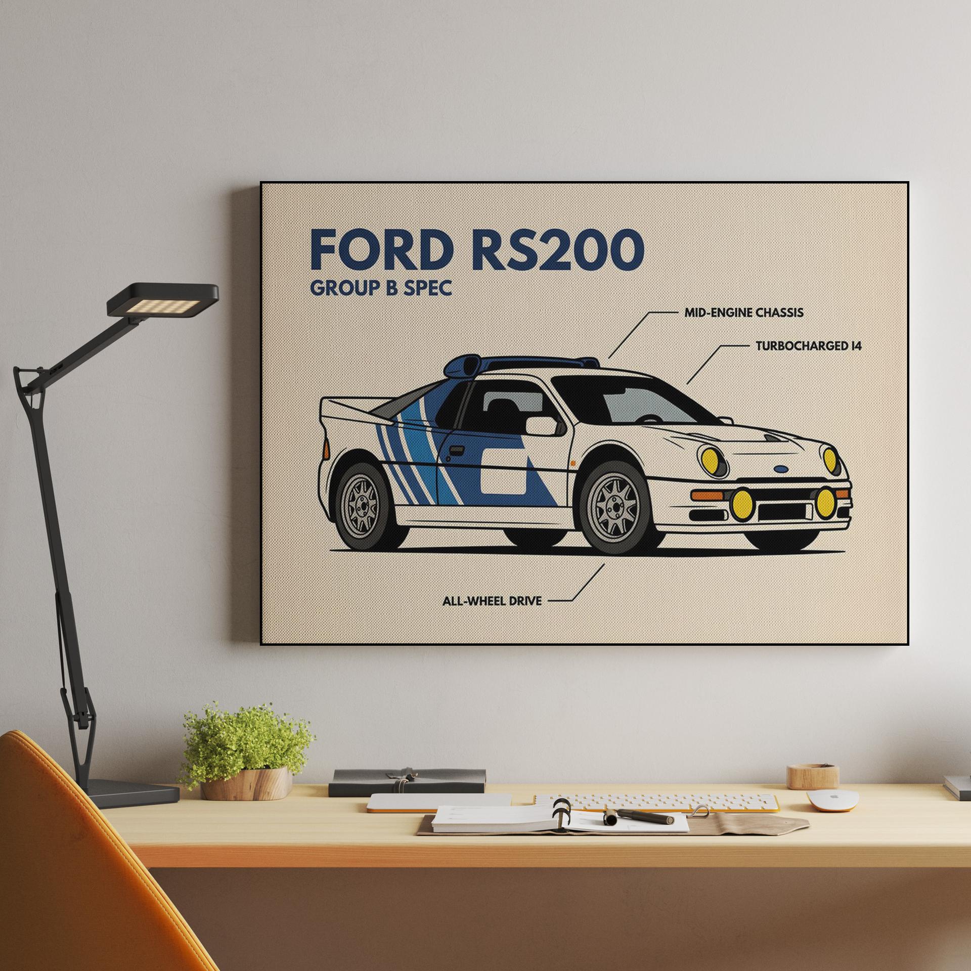 Ford RS200 Group B Technical Illustration