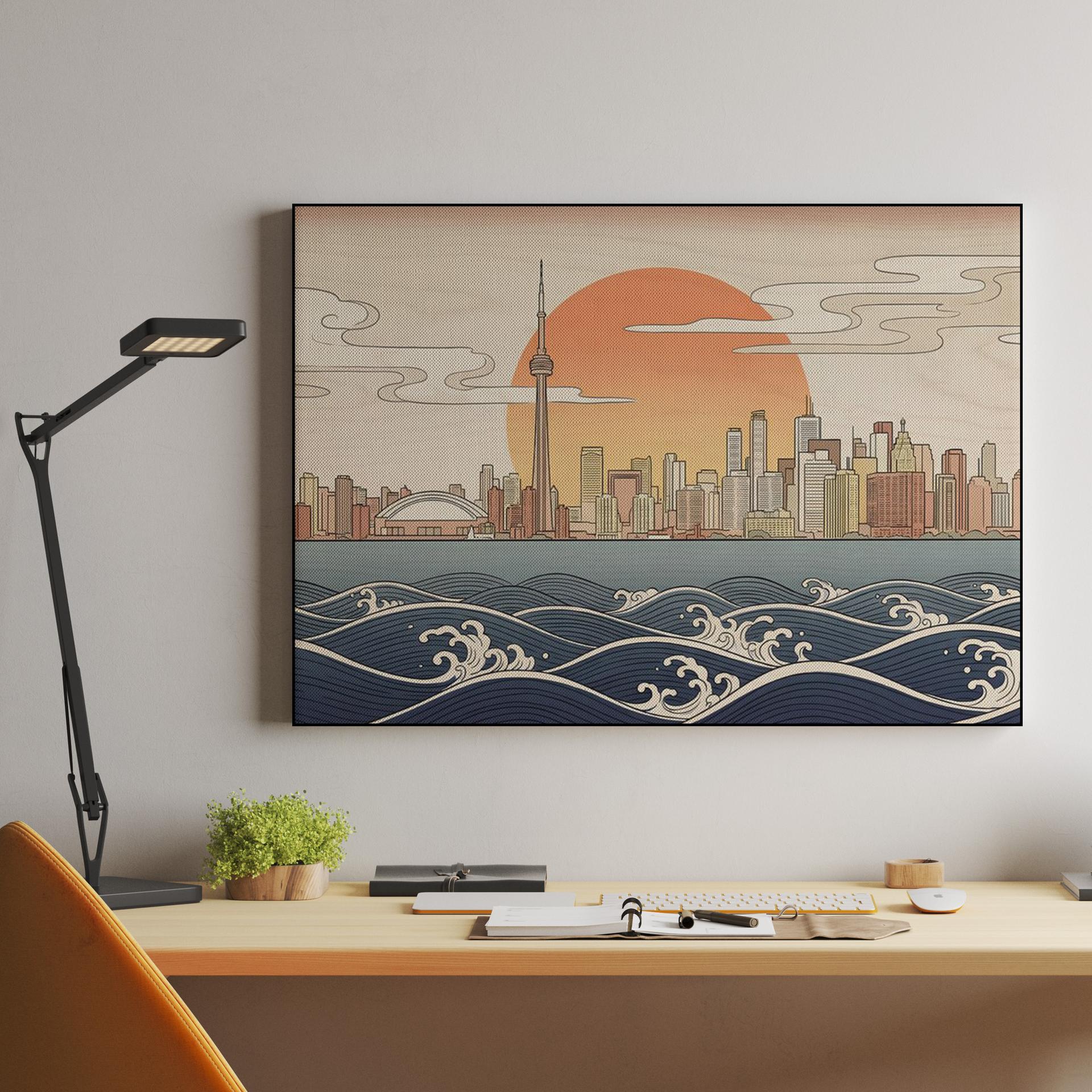 The Great Wave of Toronto: Ukiyo-e Skyline