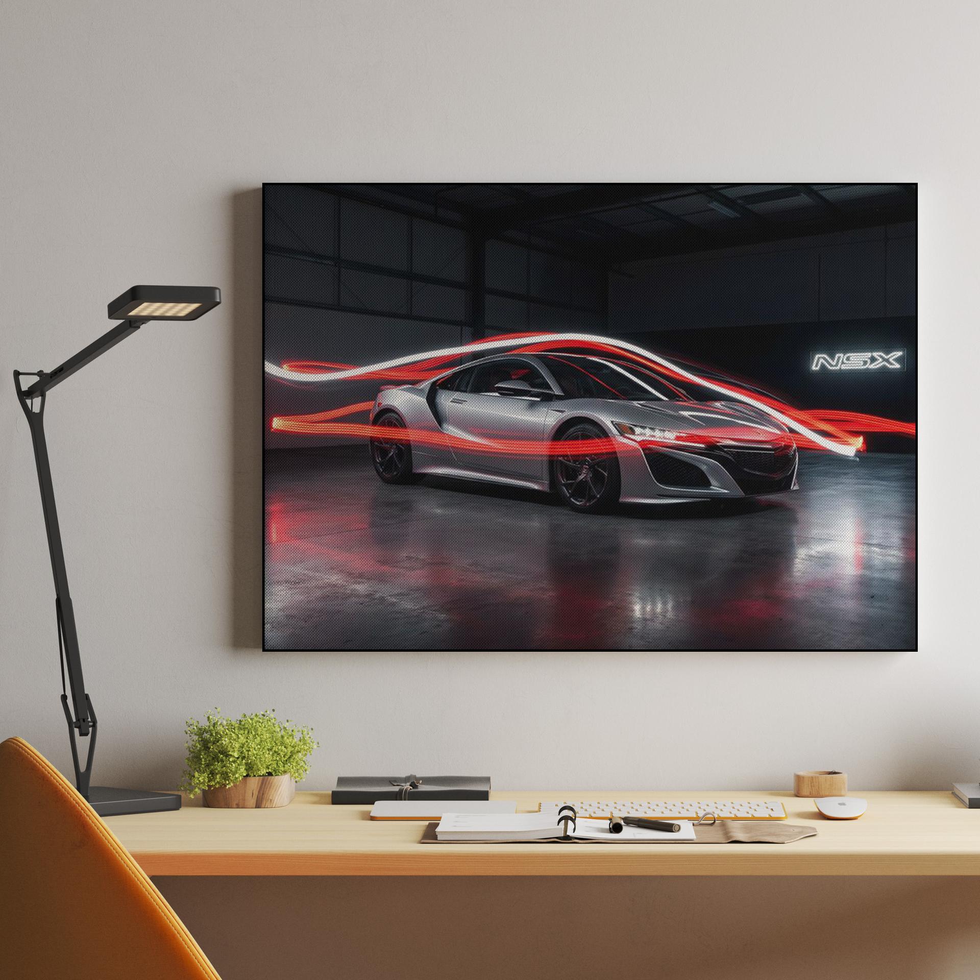 Kinetic Glow: Modern Honda NSX Light Painting