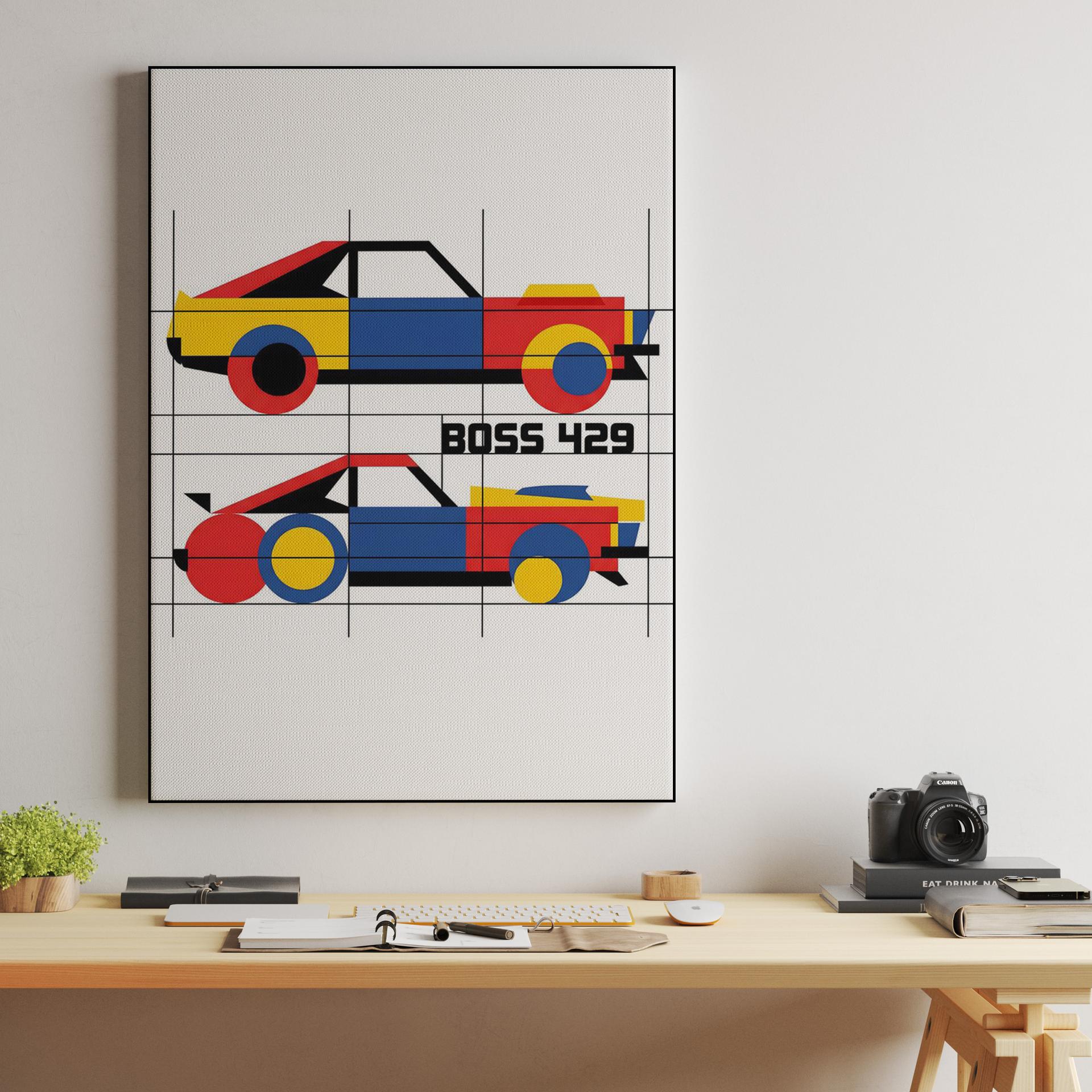 Mustang Boss 429 De Stijl Composition