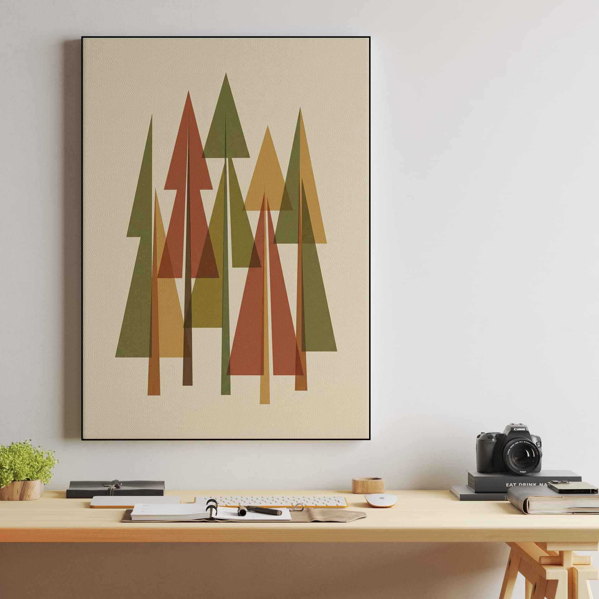 Geometric Woodland Harmony