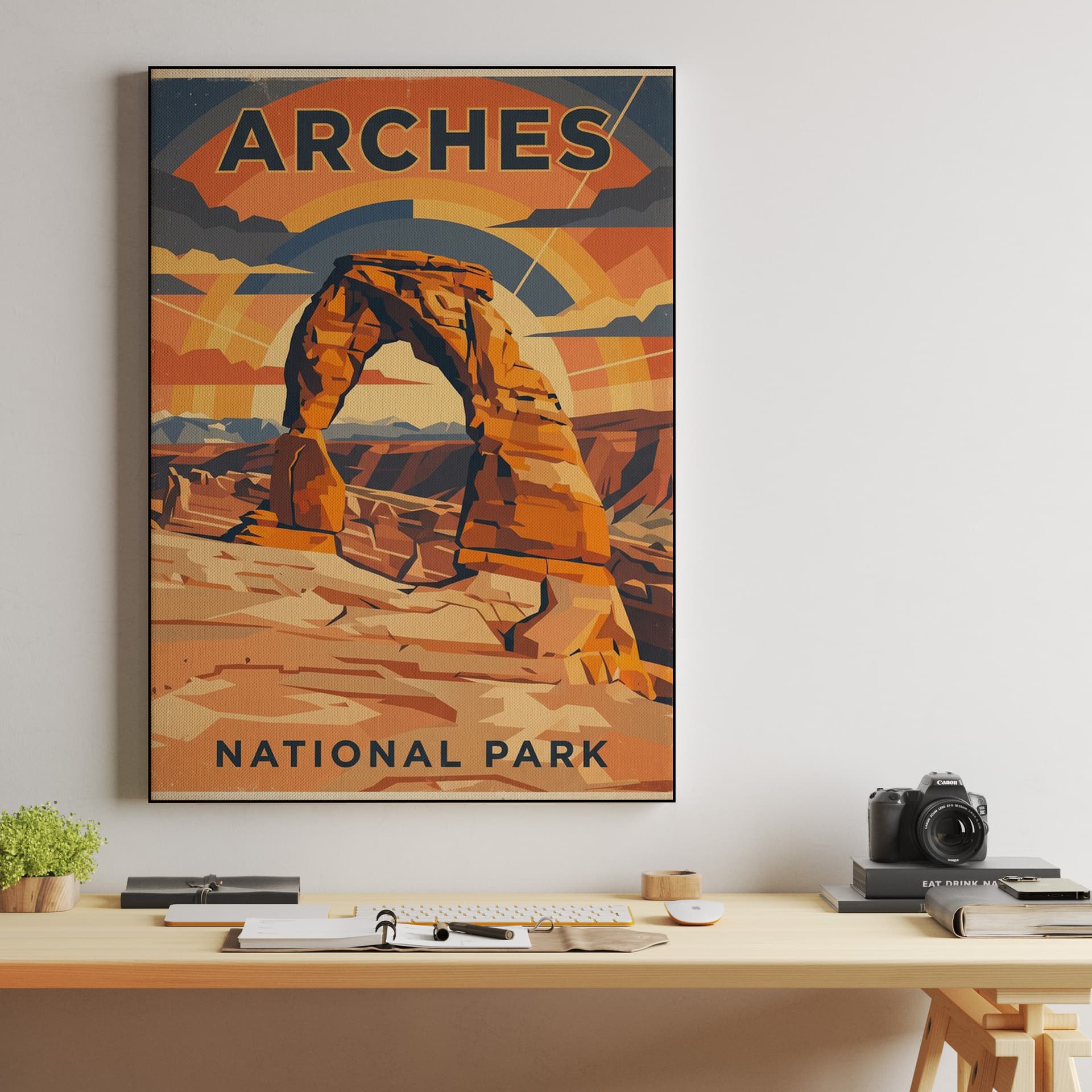 Arches National Park Vintage Travel Poster