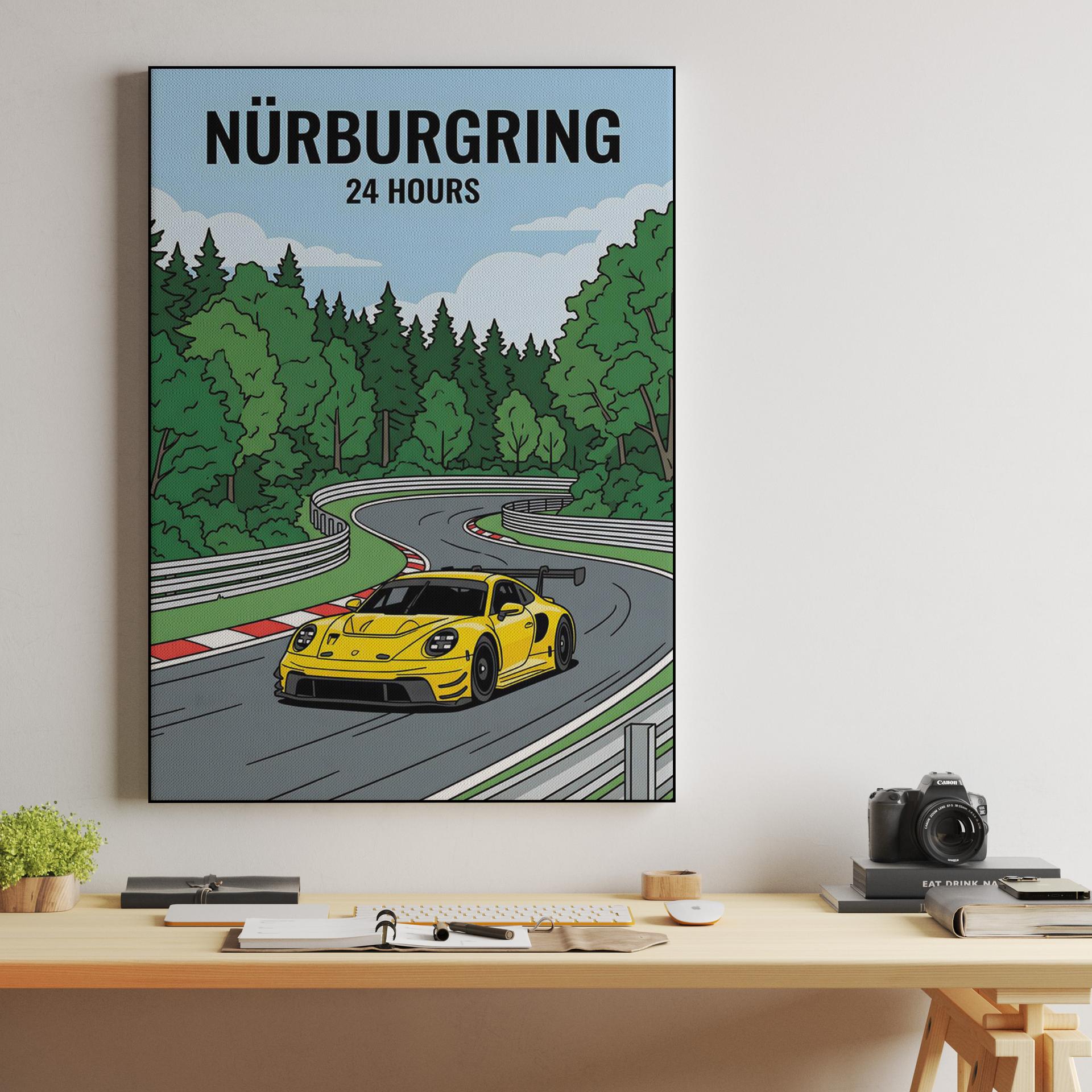 Nürburgring 24 Hours: Yellow Porsche 911 GT3