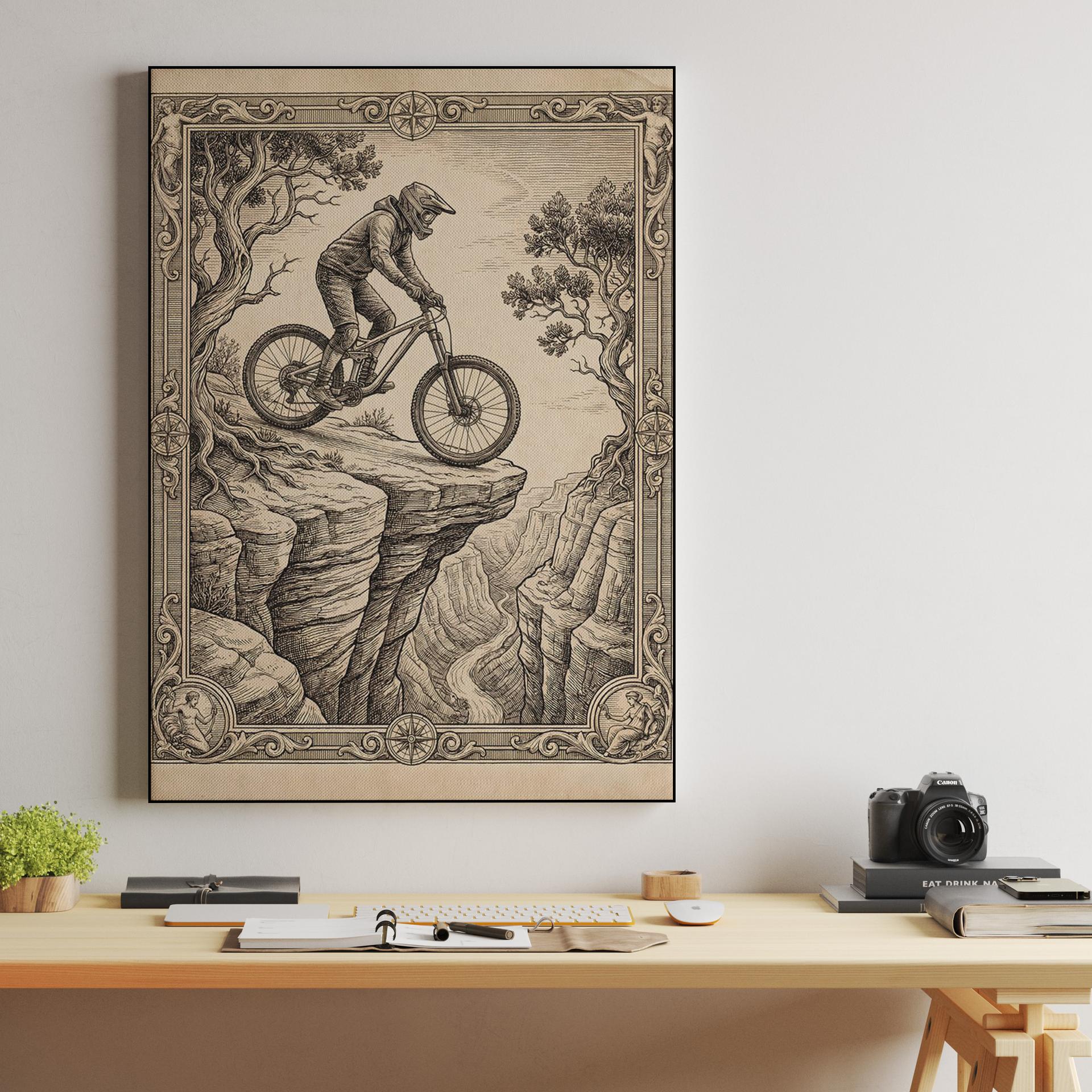 The Modern Pioneer: Grand Canyon Mountain Biking Engraving