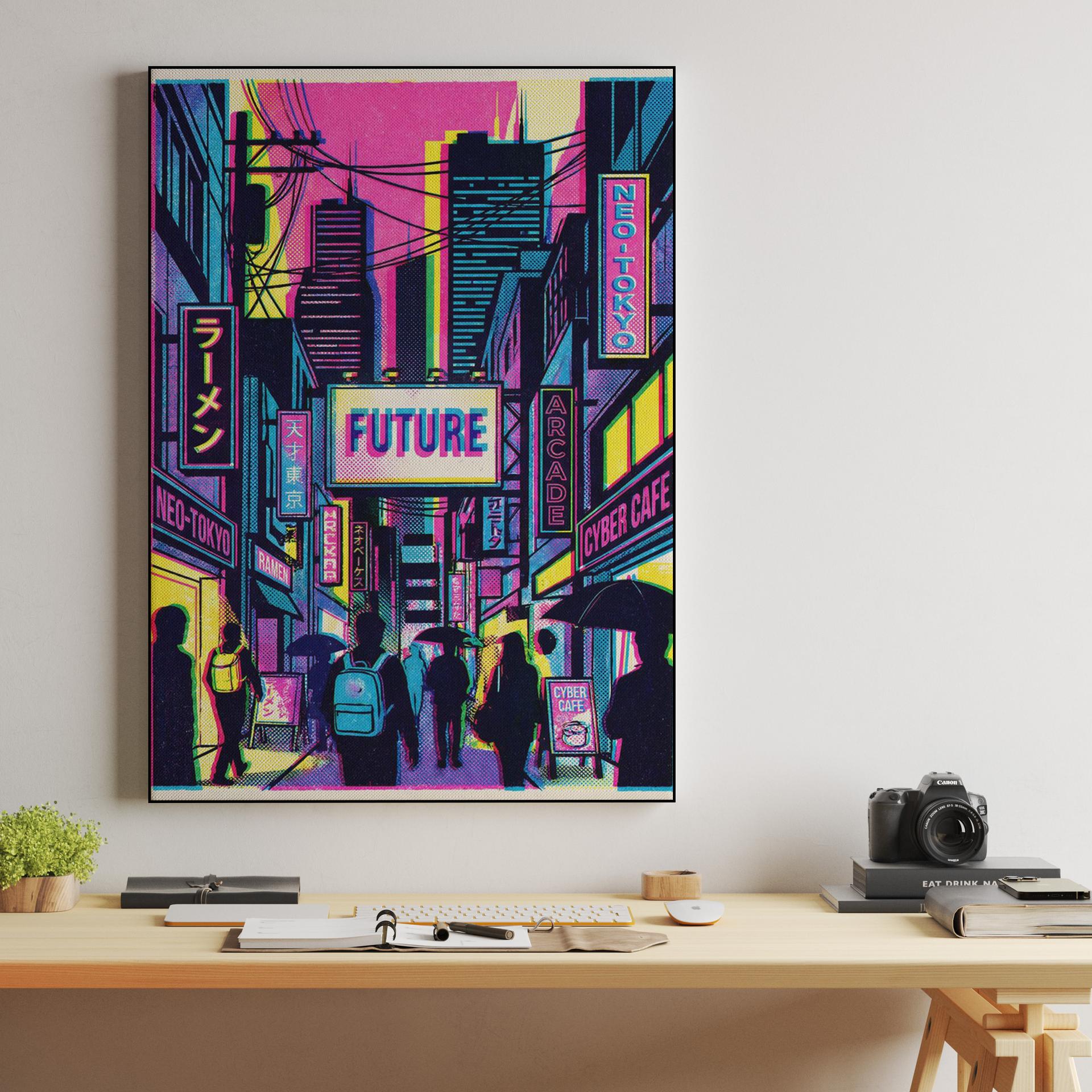 Neo-Tokyo Future: Cyberpunk Streetscape