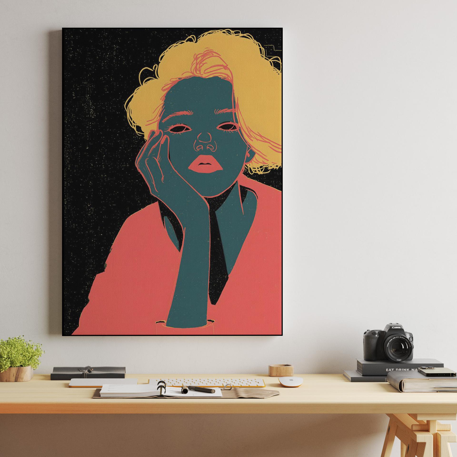 Teal Skin Graphic Portrait