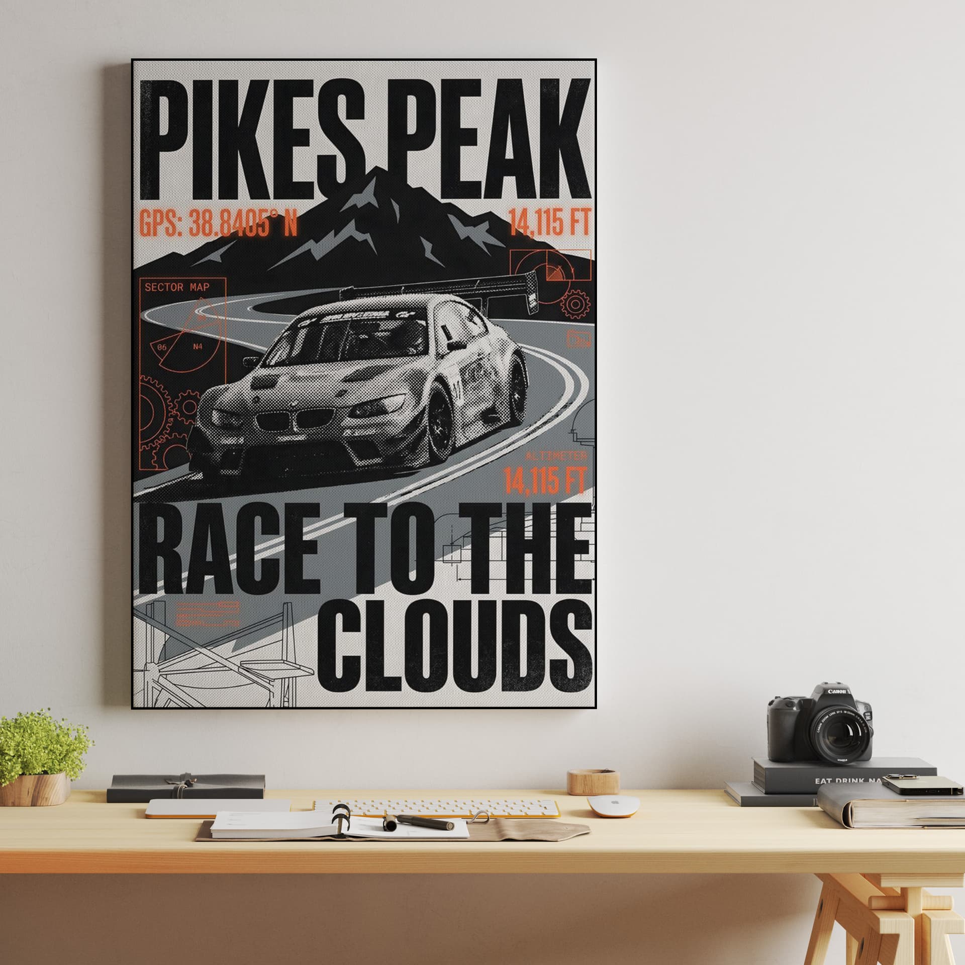 Pikes Peak Race to the Clouds BMW M3 Graphic Poster