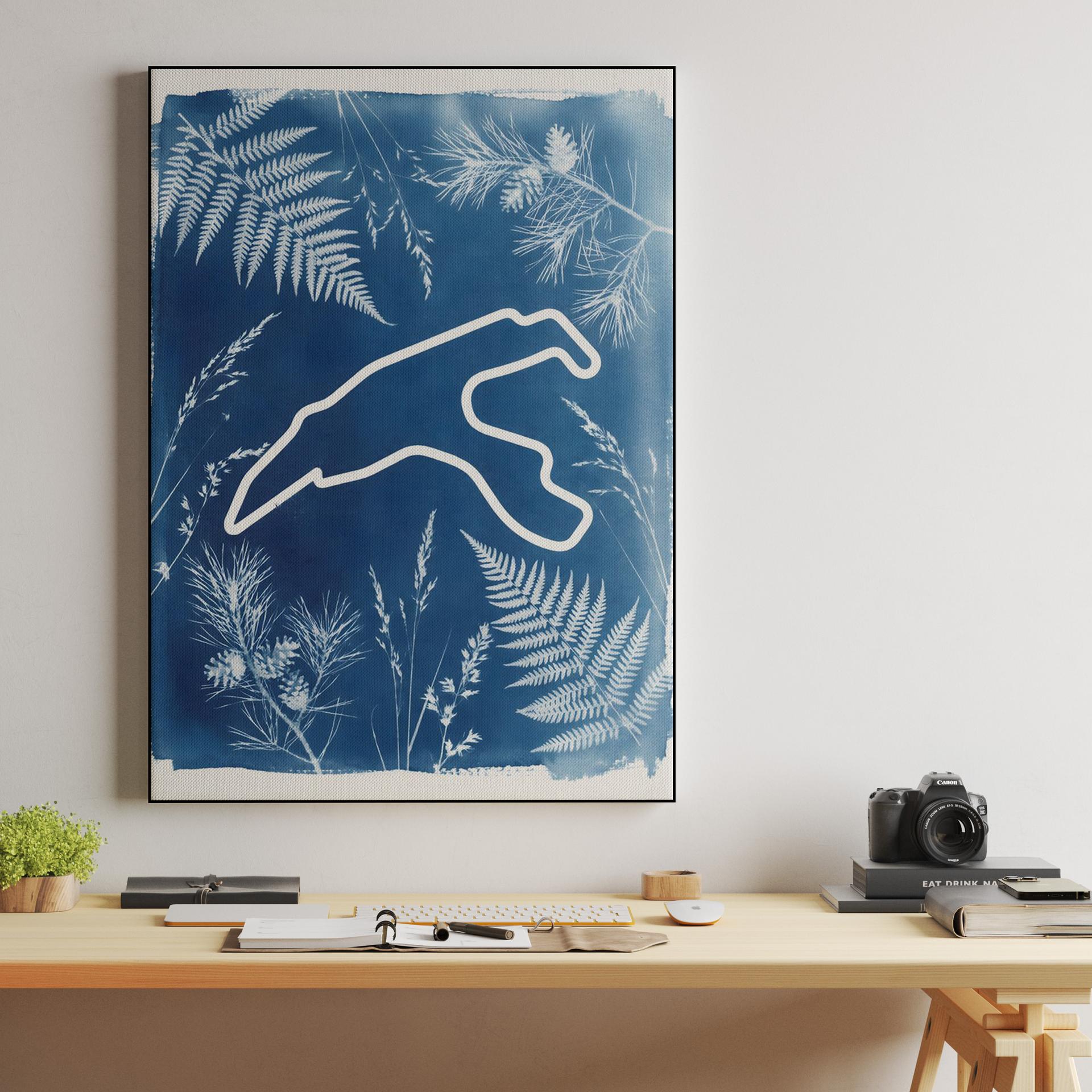 Blue Green Hell: Nürburgring Botanical Cyanotype