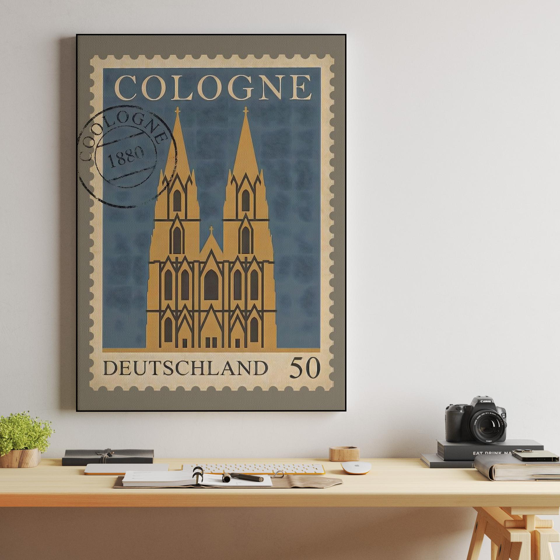Vintage Cologne Cathedral Postage Stamp
