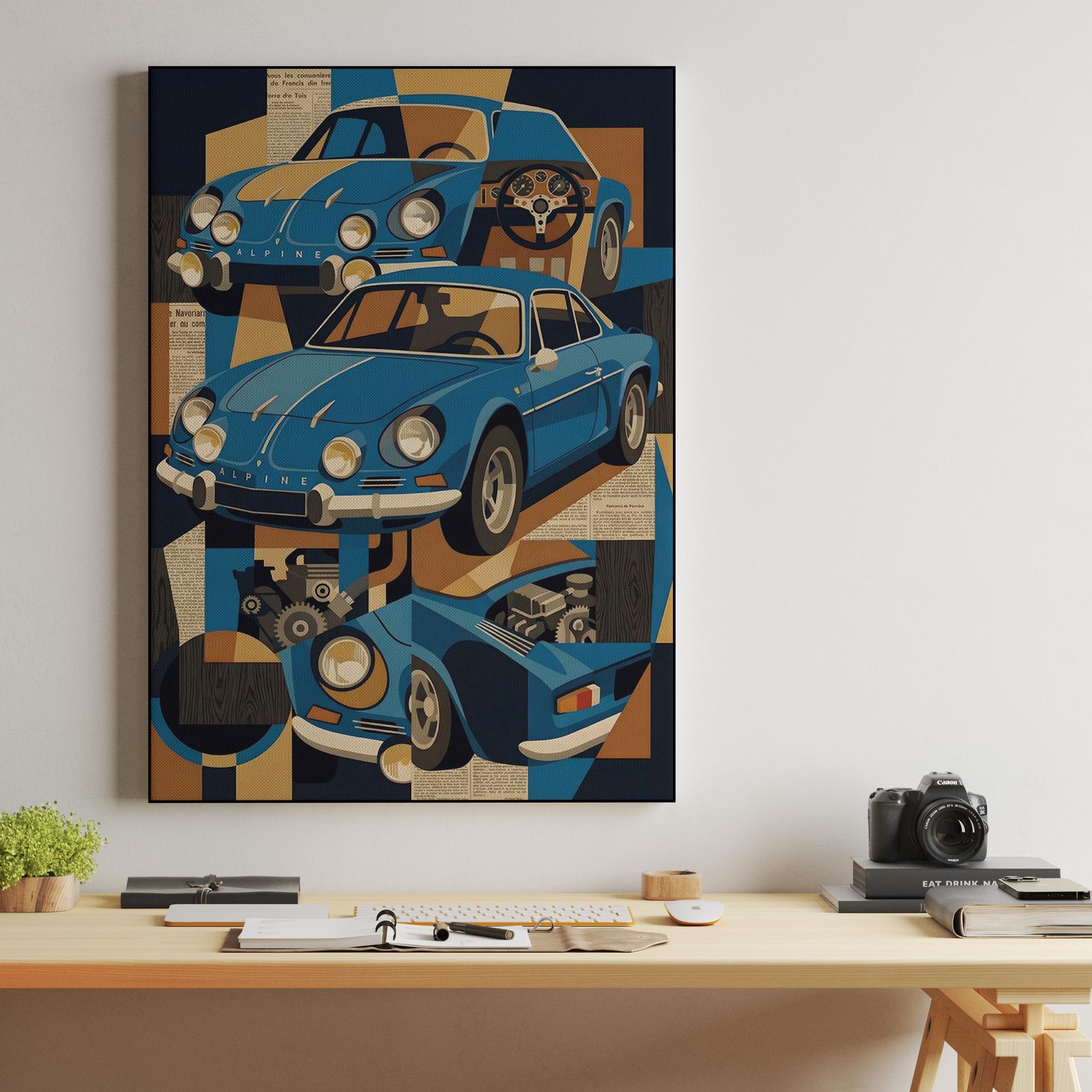 Alpine A110 Heritage Collage Poster