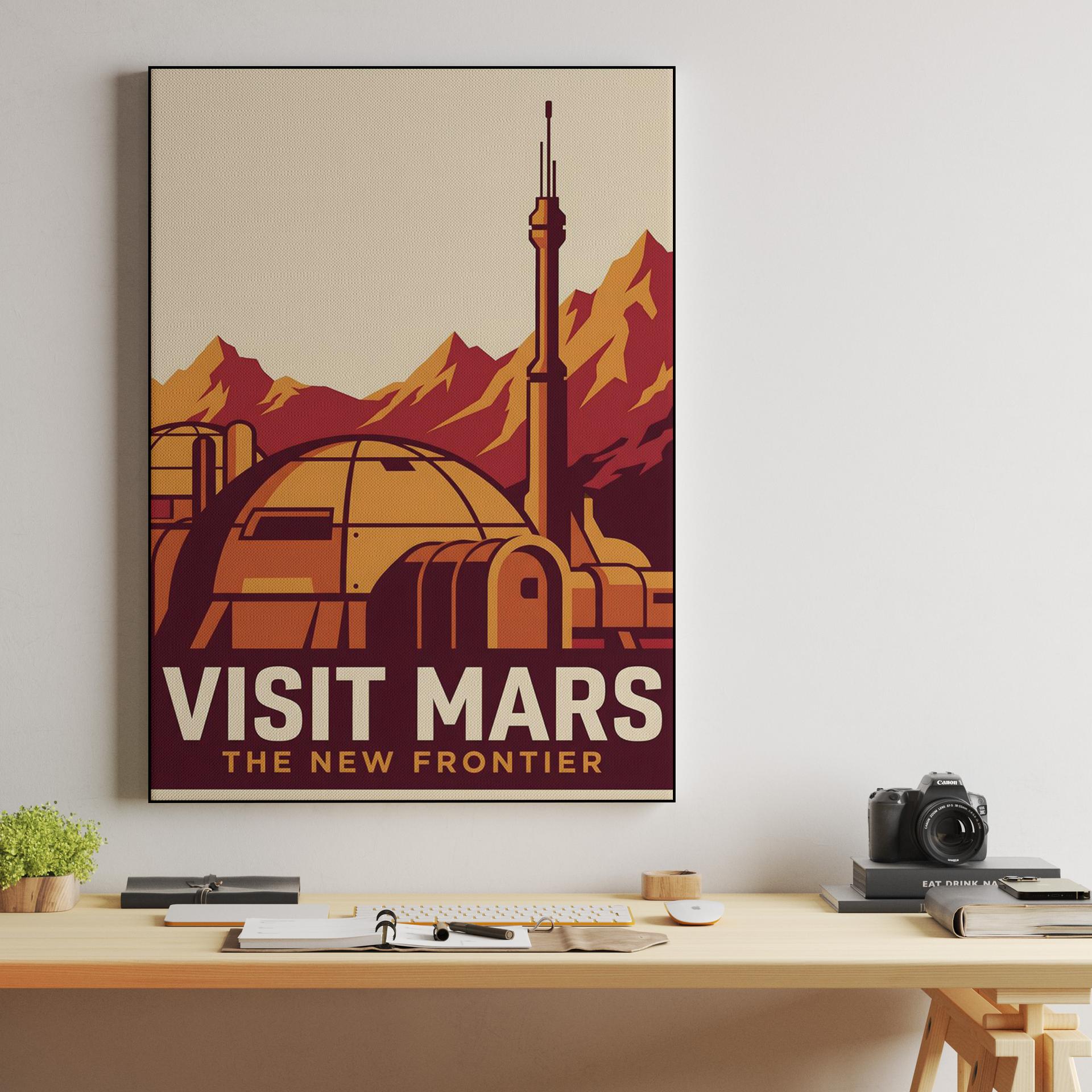 Visit Mars: The New Frontier Vintage Poster