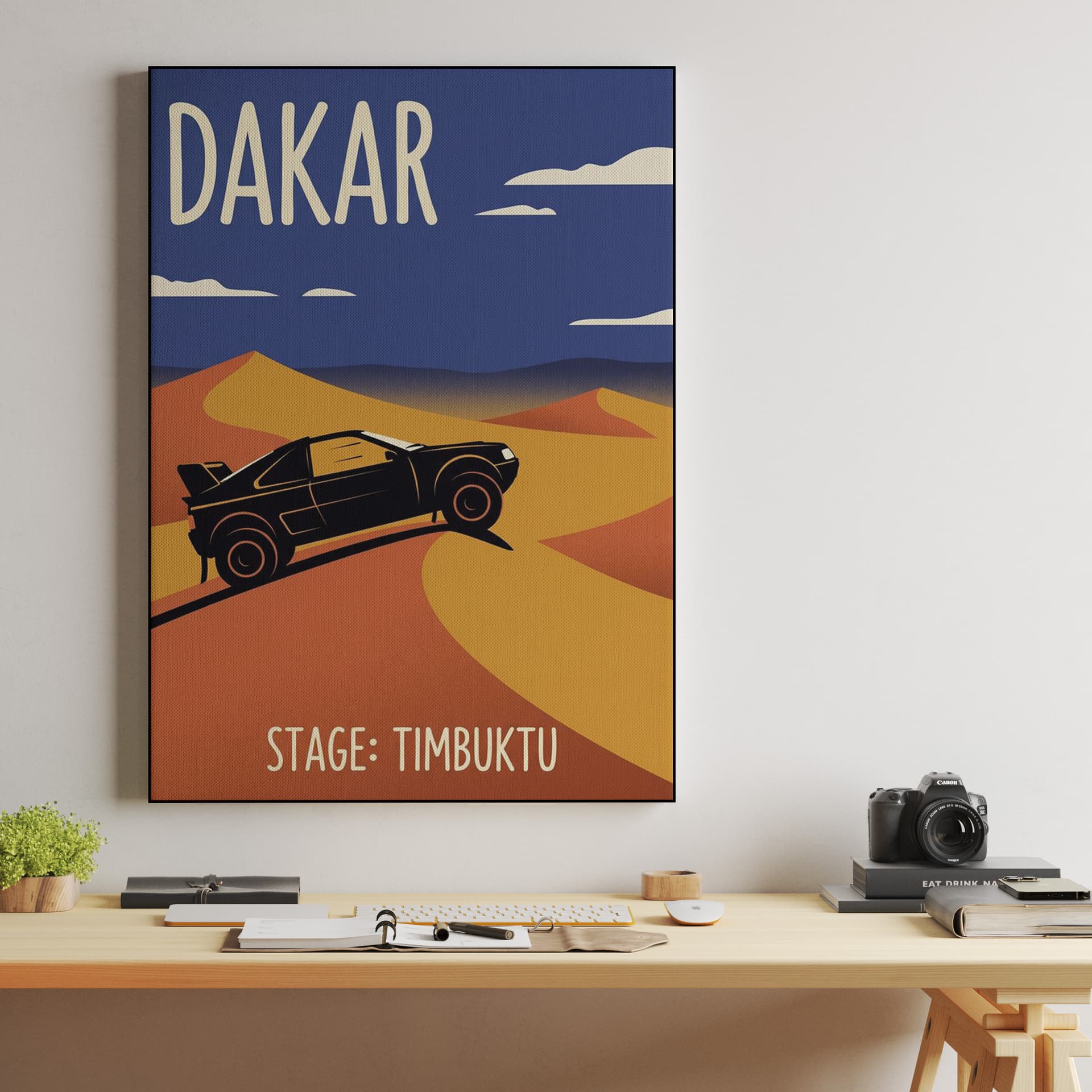 Peugeot 205 T16 Dakar Rally Timbuktu Poster