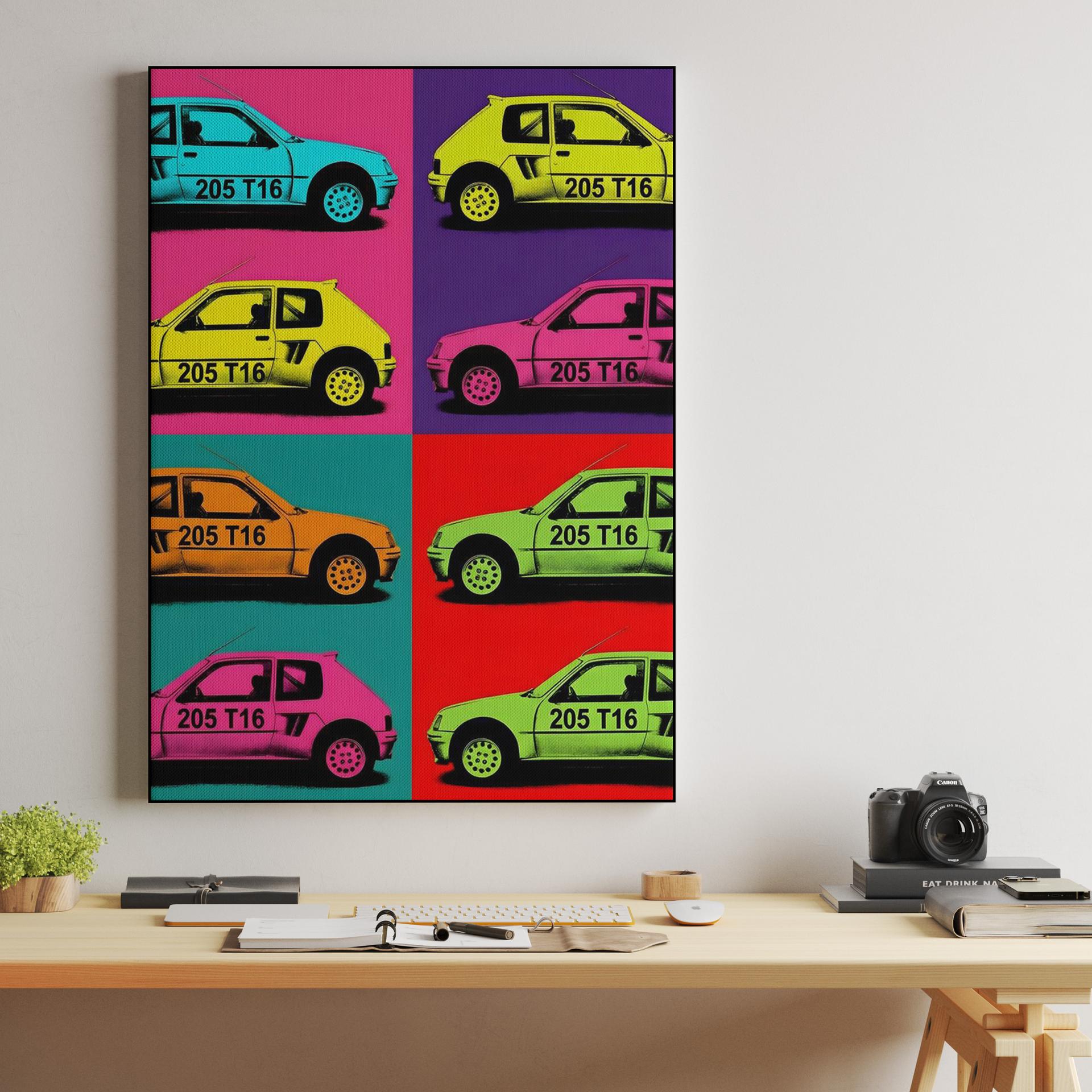 Peugeot 205 T16 Pop Art: Group B Color Grid