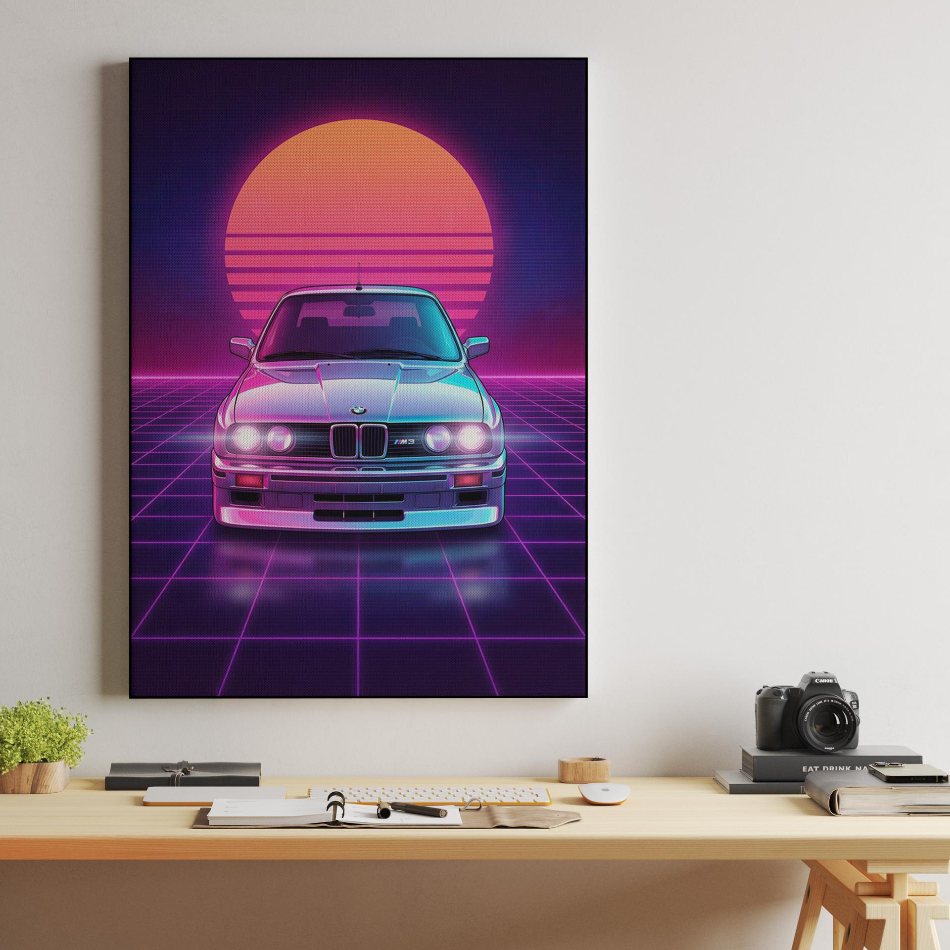 BMW E30 M3 Synthwave Sunset