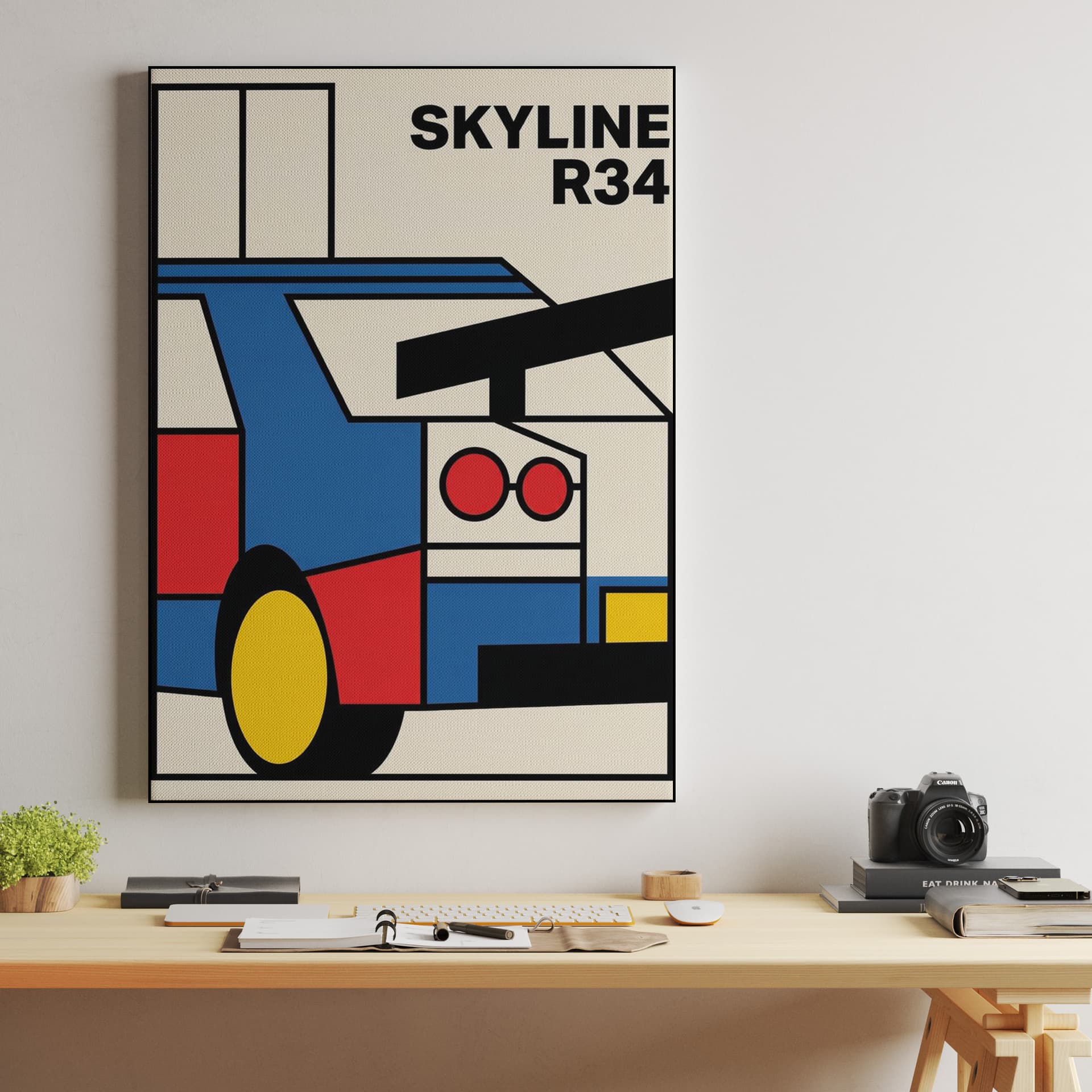 De Stijl Skyline R34 Composition