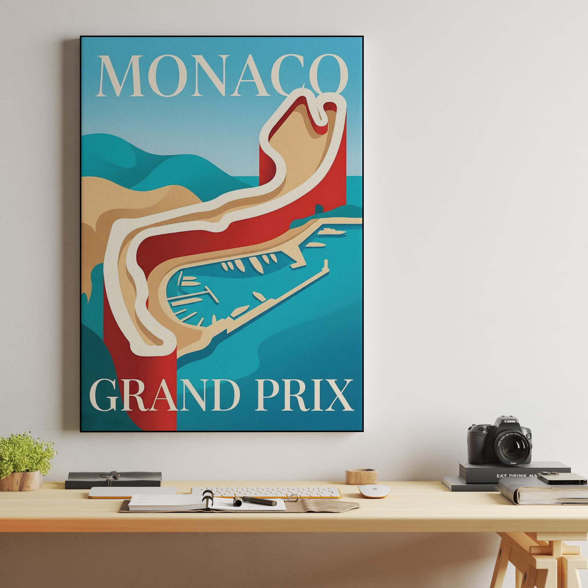 Monaco Grand Prix Harbour View Graphic Poster