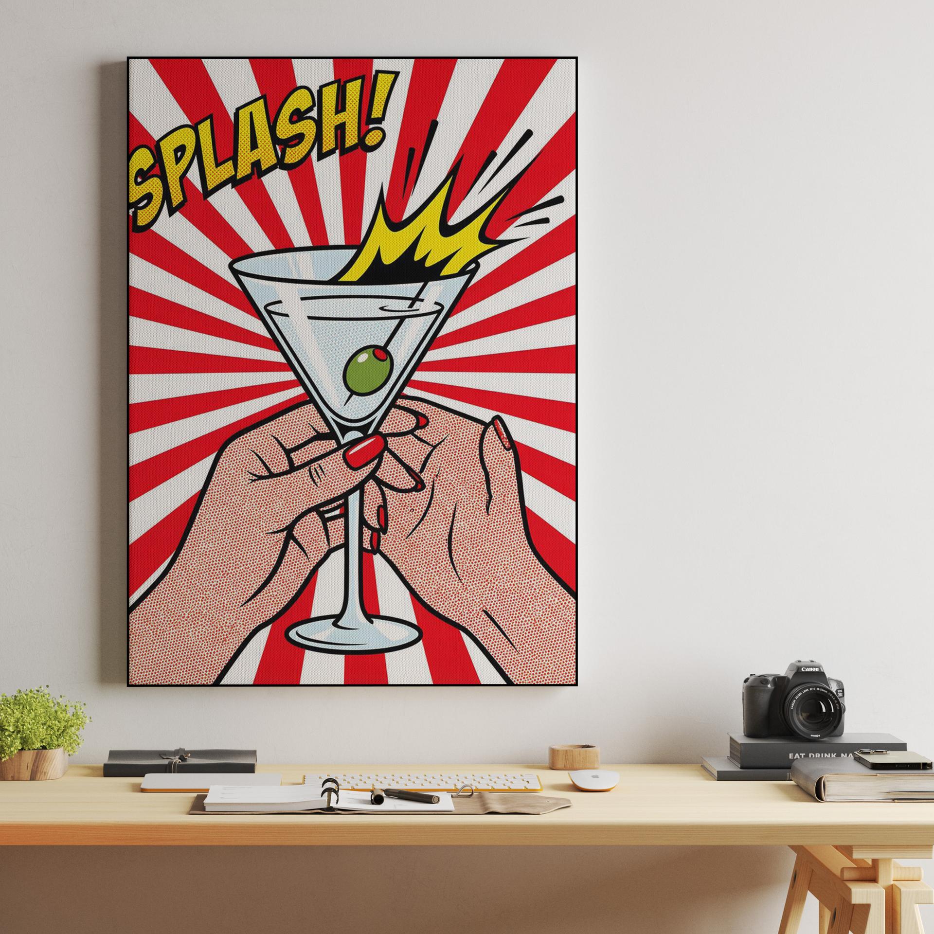 The Martini Splash Pop Art