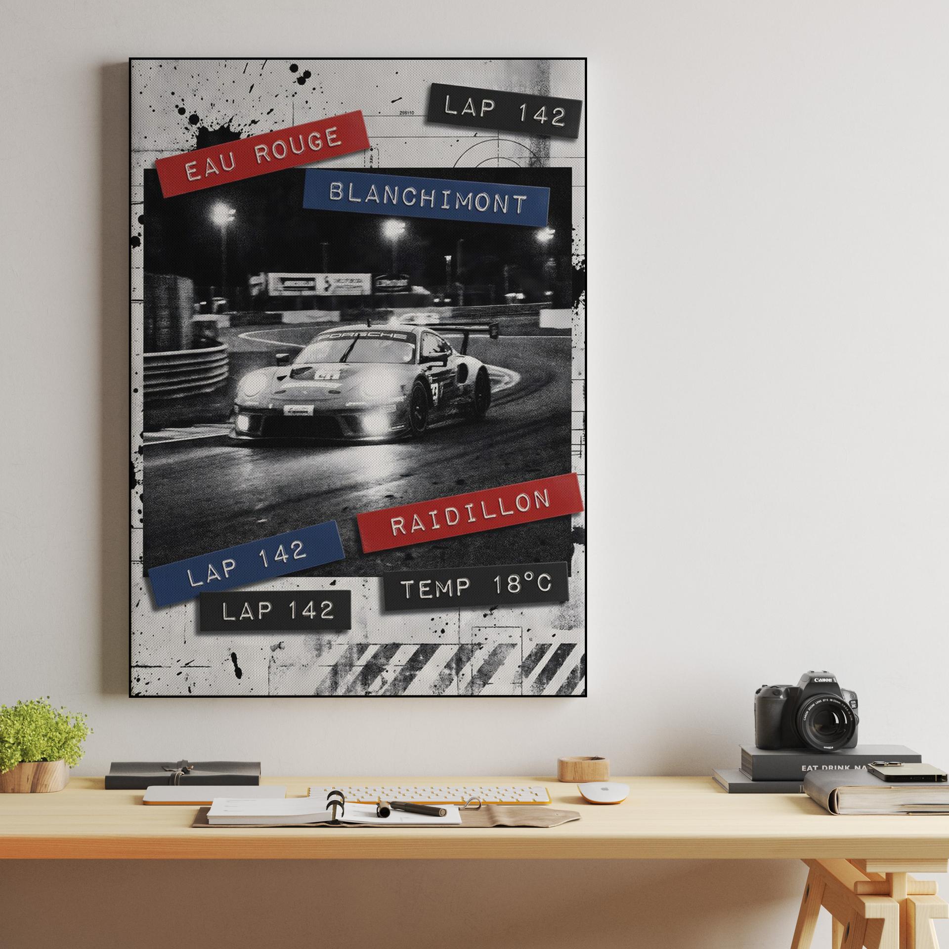 Spa 24h Heritage: Porsche 911 at Eau Rouge and Raidillon