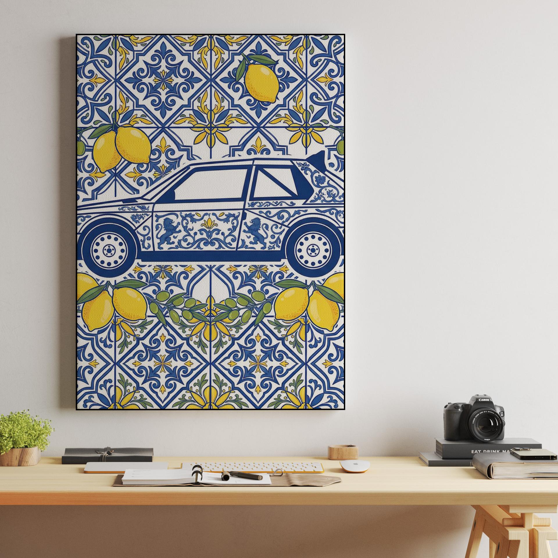 Mediterranean S4: Lancia Delta Maiolica Tile Art