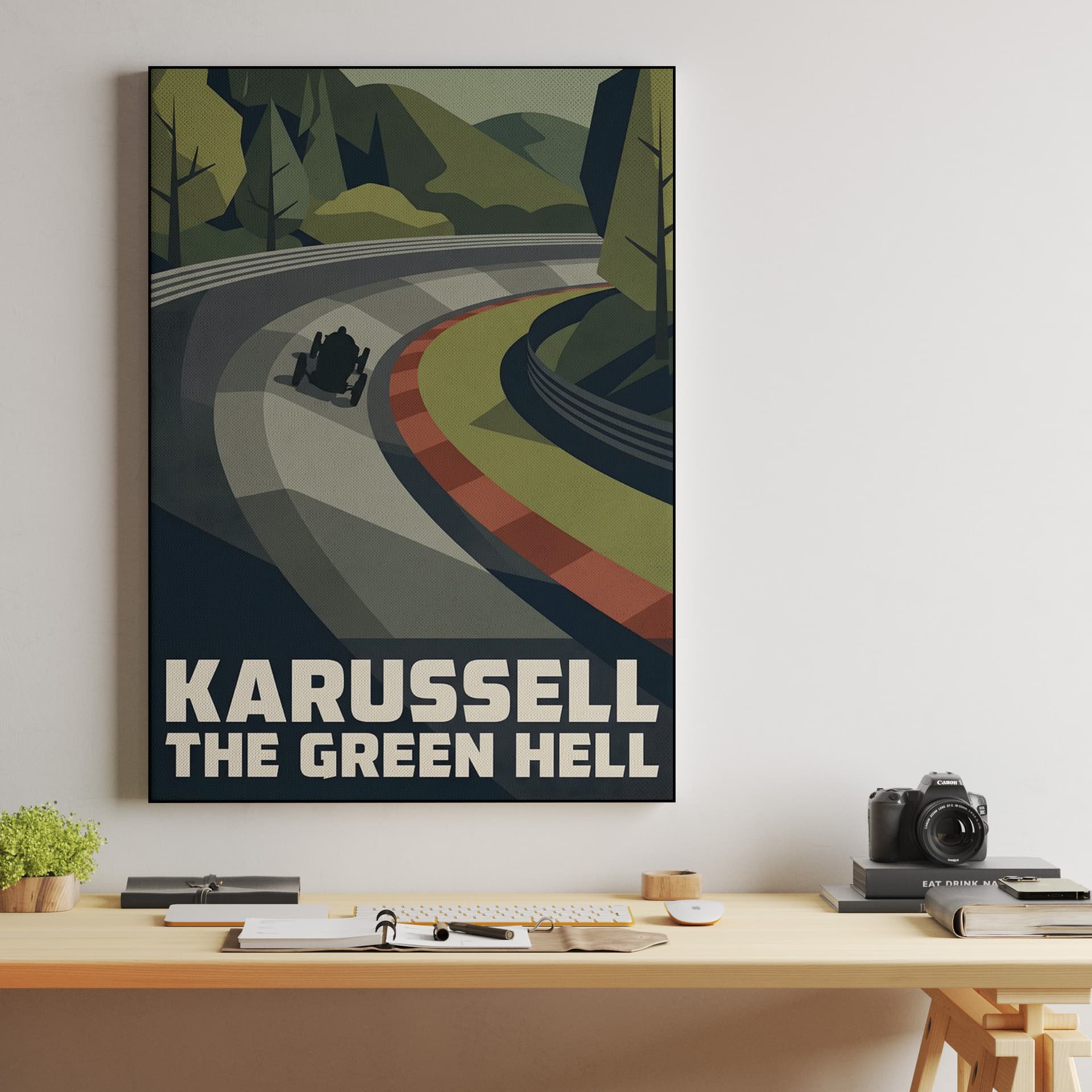 Karussell The Green Hell Vintage Racing Poster