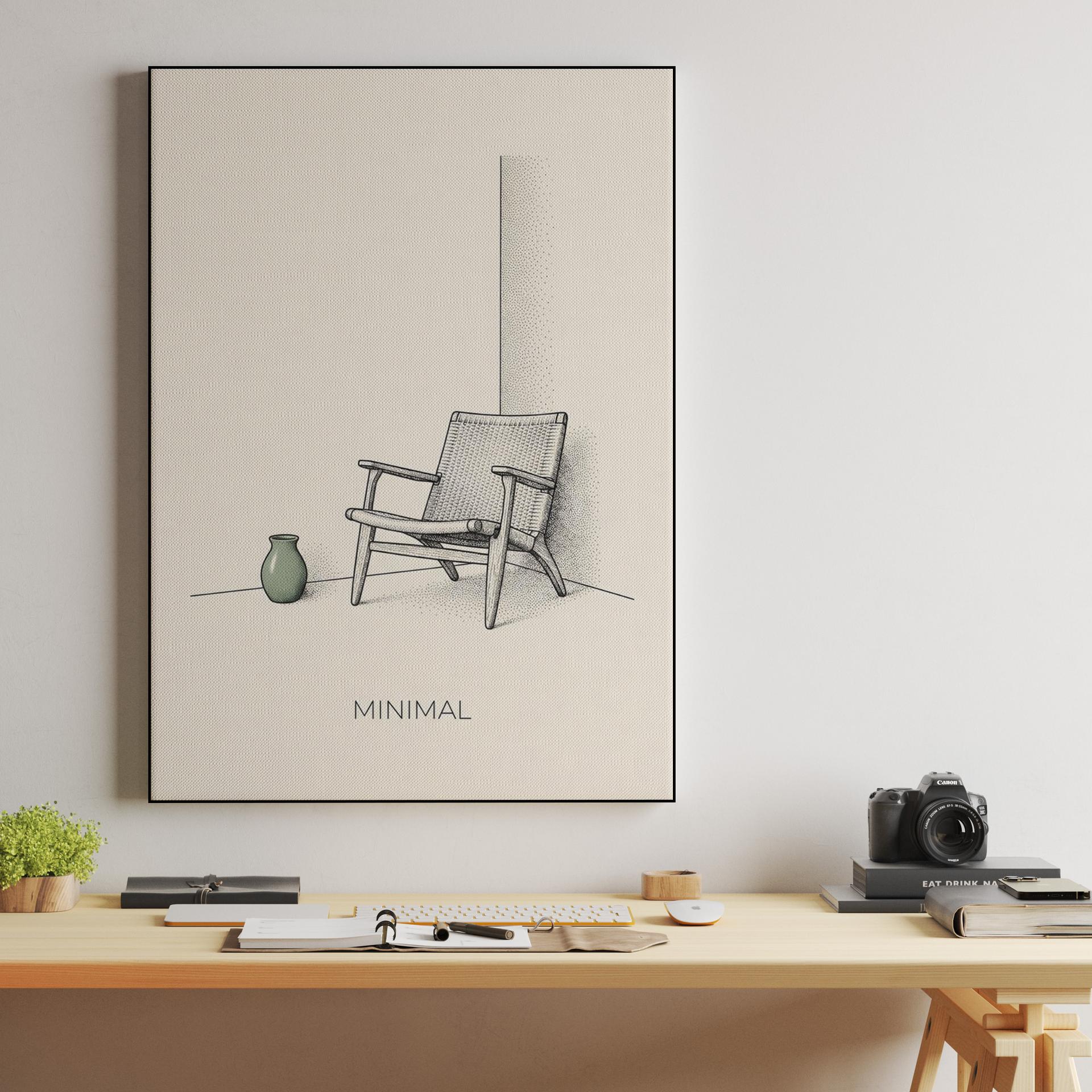 Minimal Corner: A Stippled Study in Serenity