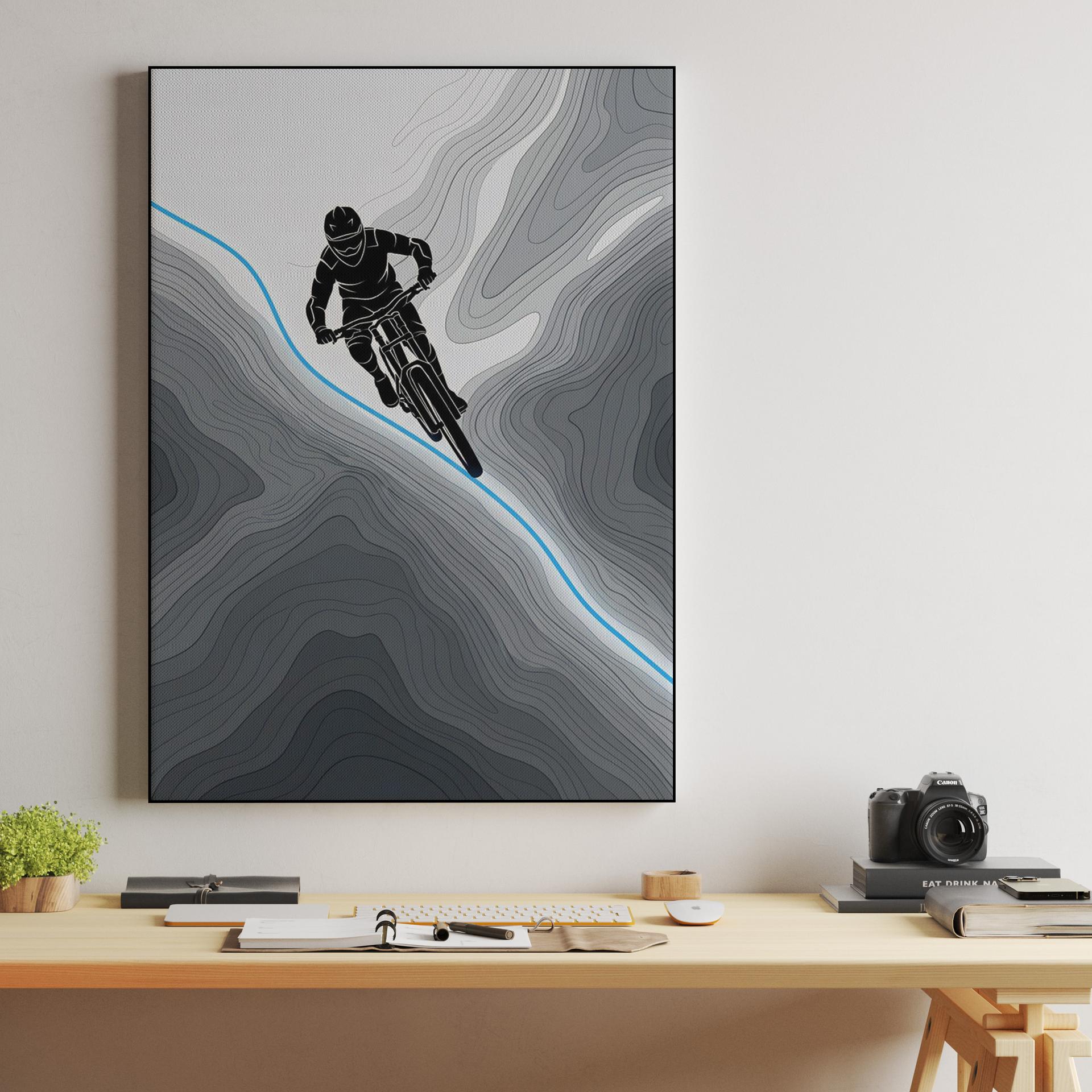 Neon Topography: Mountain Bike Descent