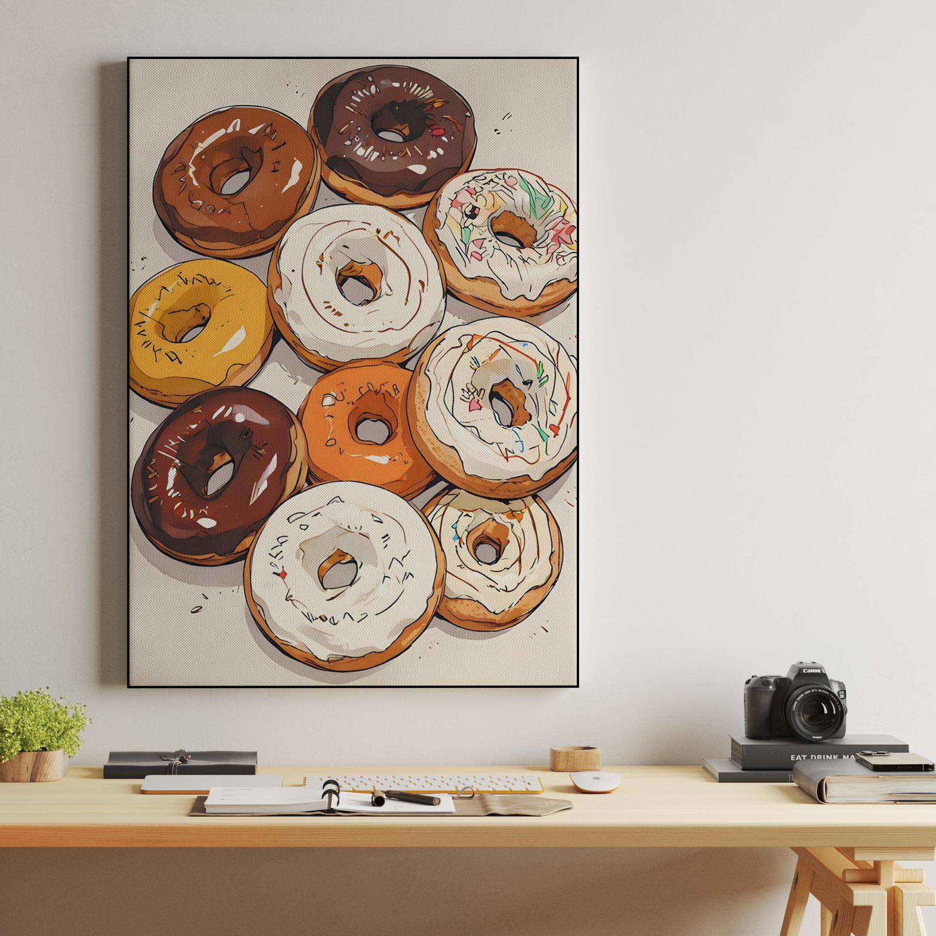 Assorted Glazed Donuts Illustration