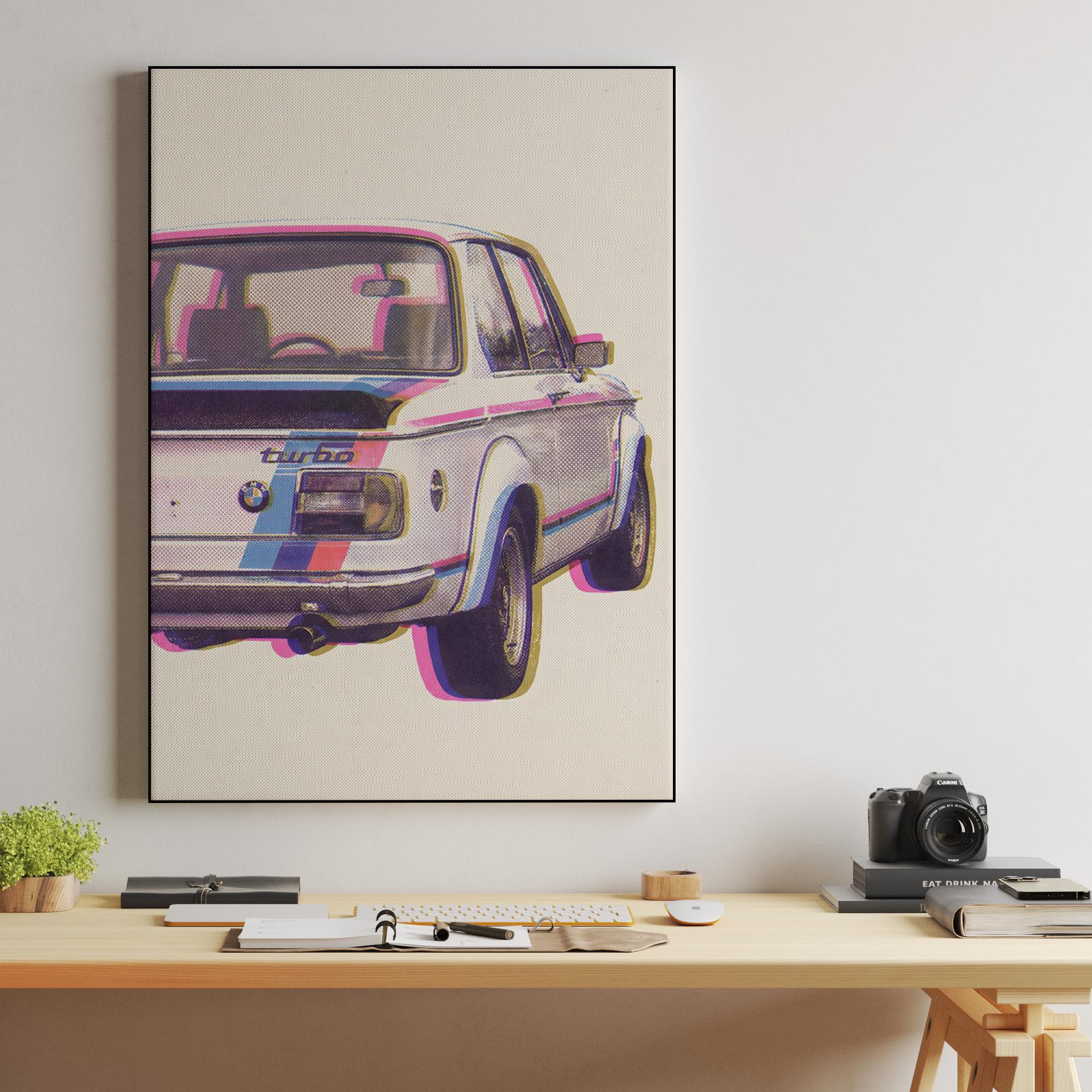 BMW 2002 Turbo Retro Halftone