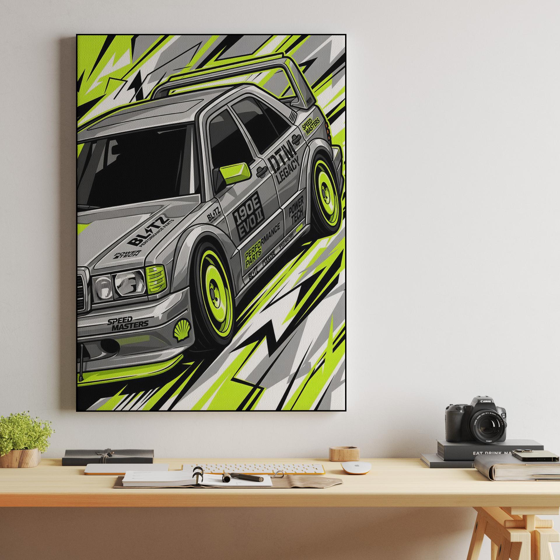 Mercedes 190E Evolution II Neon DTM Graphic