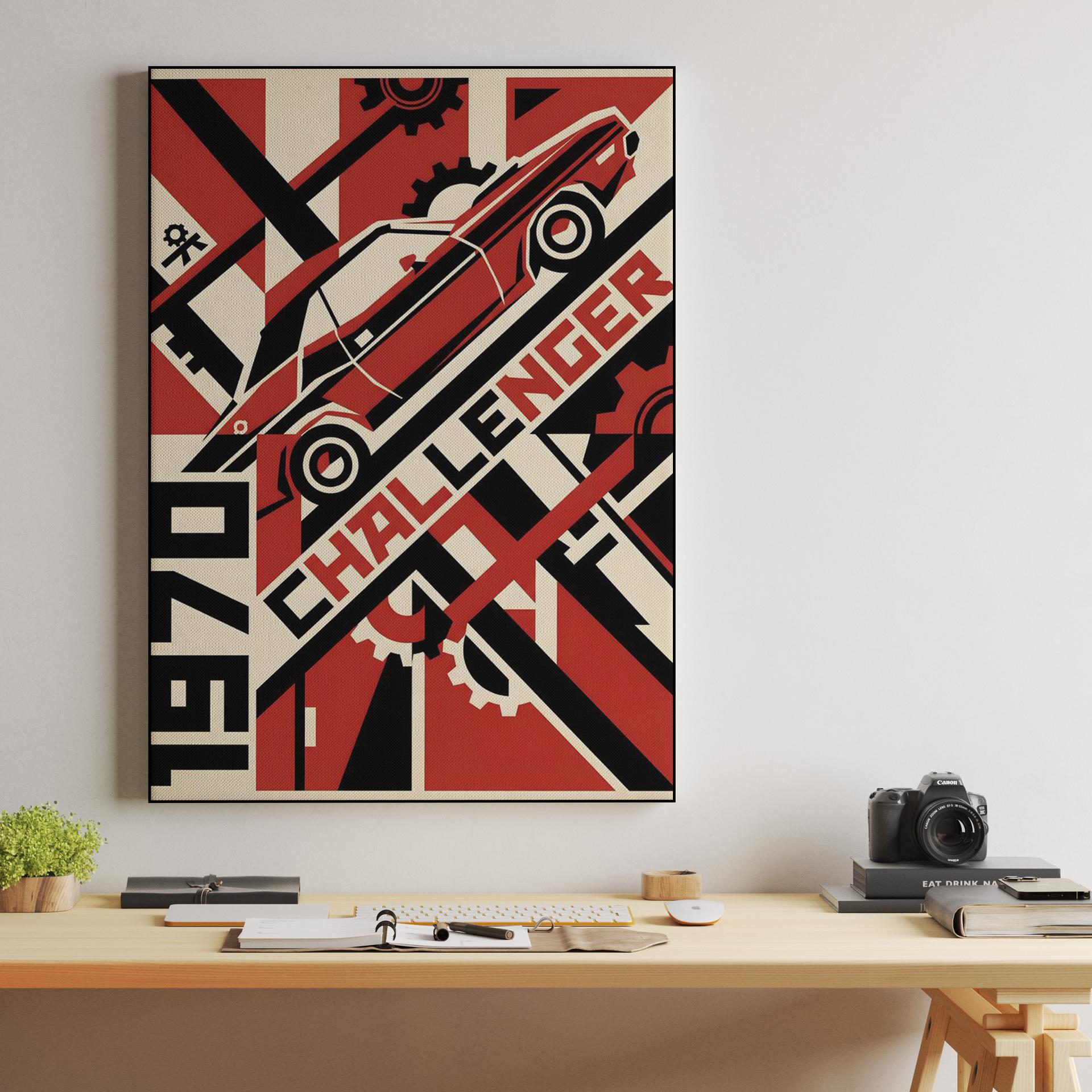 1970 Challenger Constructivist Industrial Poster