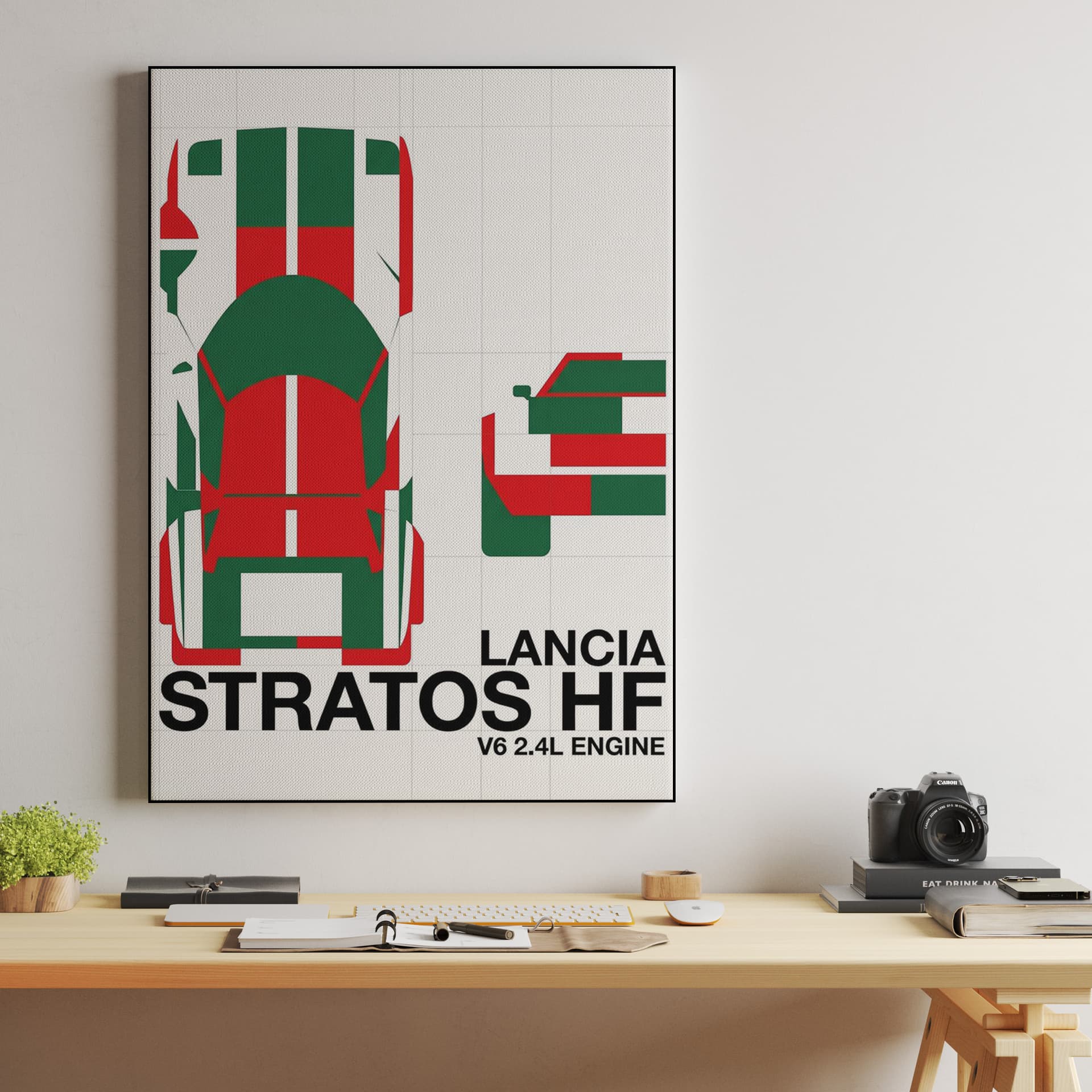 Lancia Stratos HF Minimalist Grid Poster