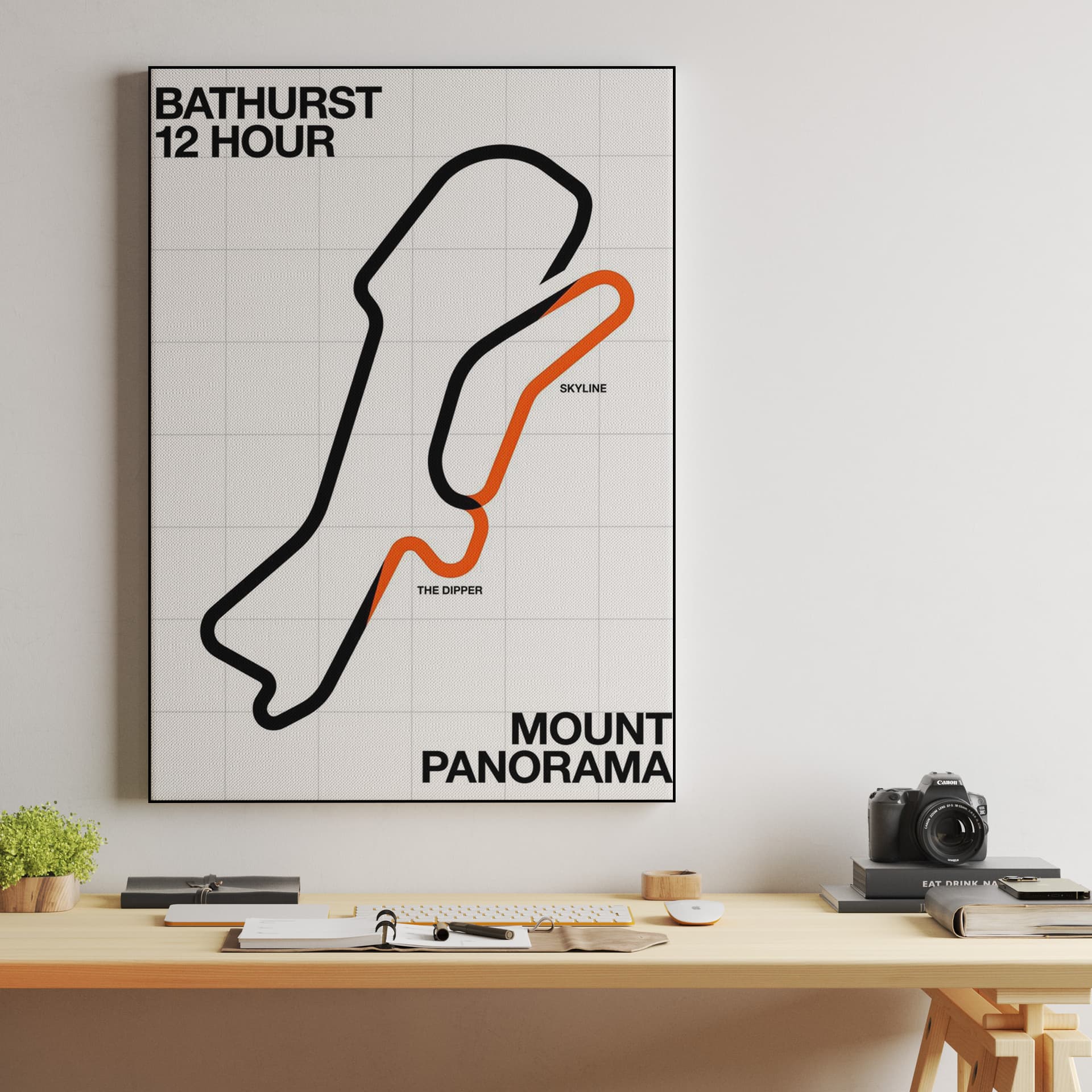 Mount Panorama Bathurst 12H Minimalist Map