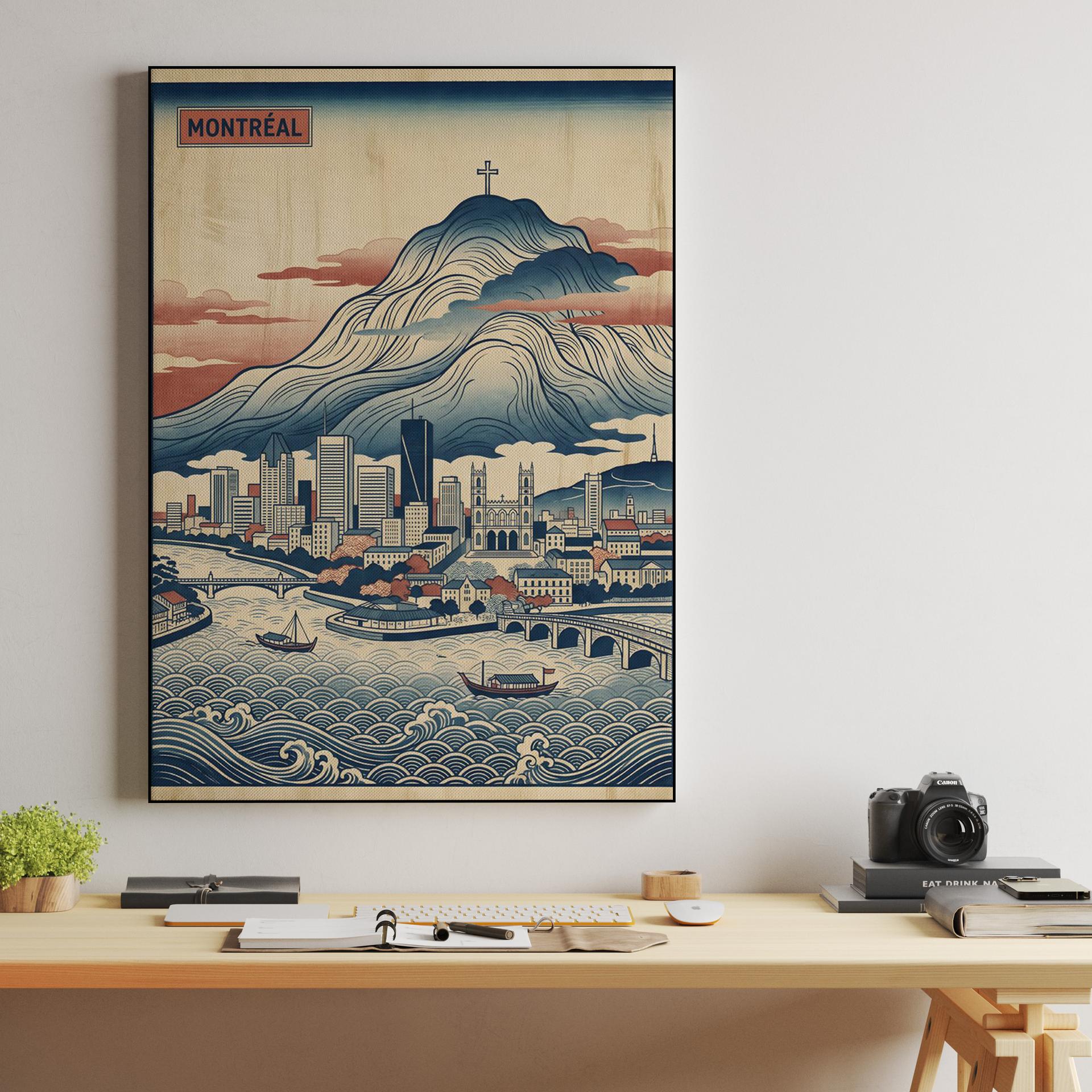 Montreal Ukiyo-e Skyline Fusion