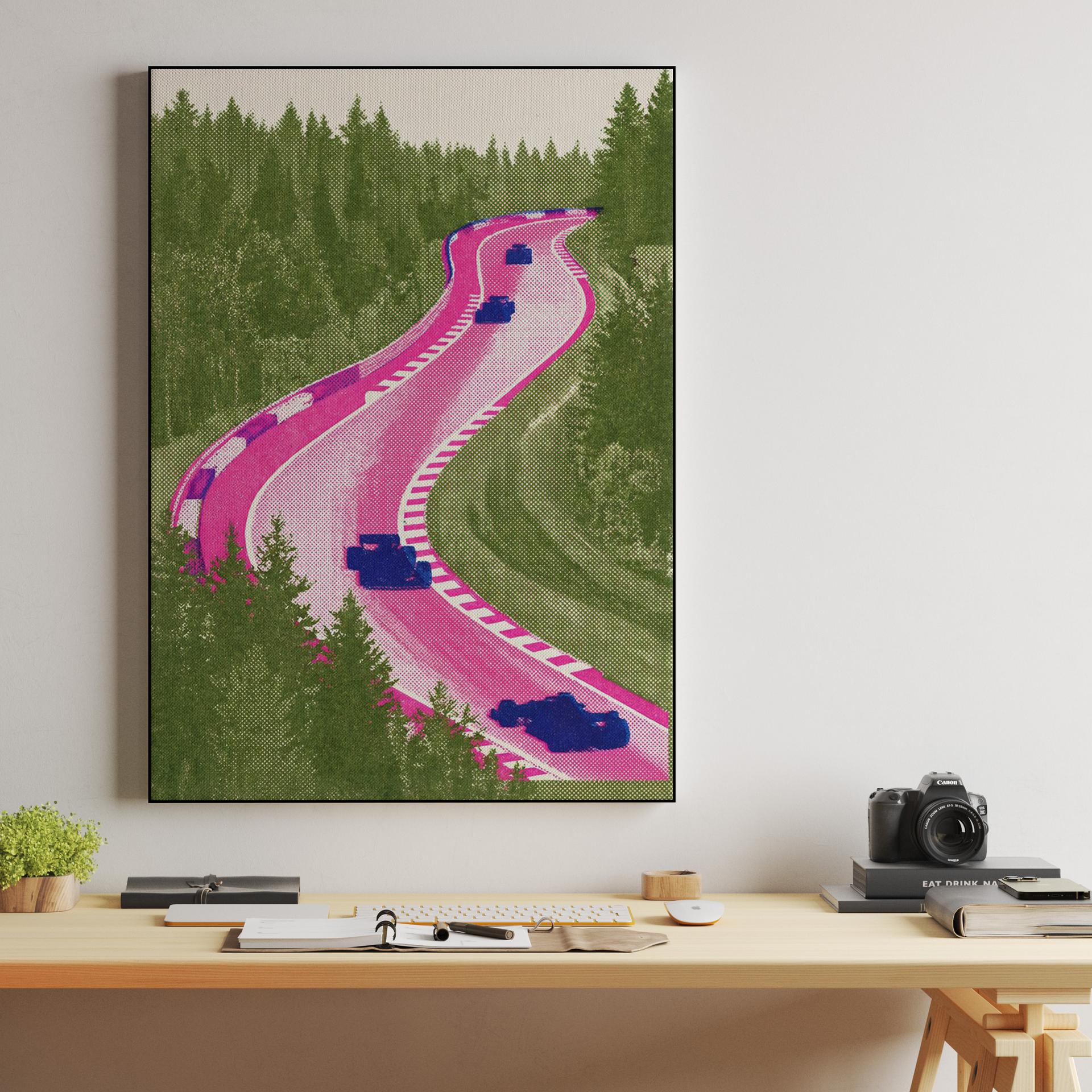 Neon Forest Circuit: Risograph Grand Prix