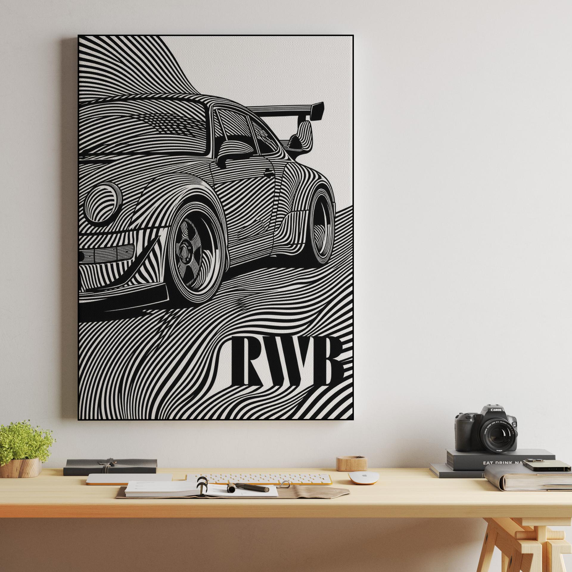 Porsche 911 RWB: Op Art Kinetic Flow
