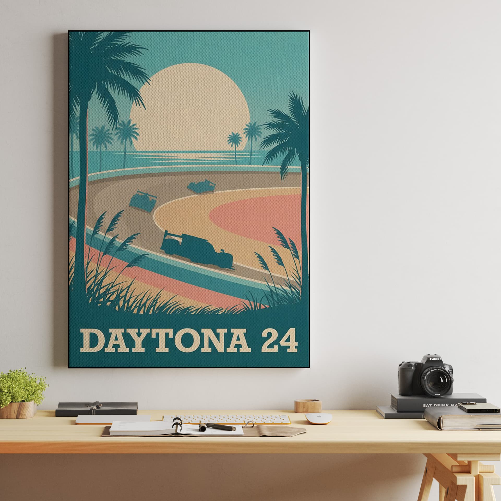 Daytona 24: Tropical Endurance Vintage Poster