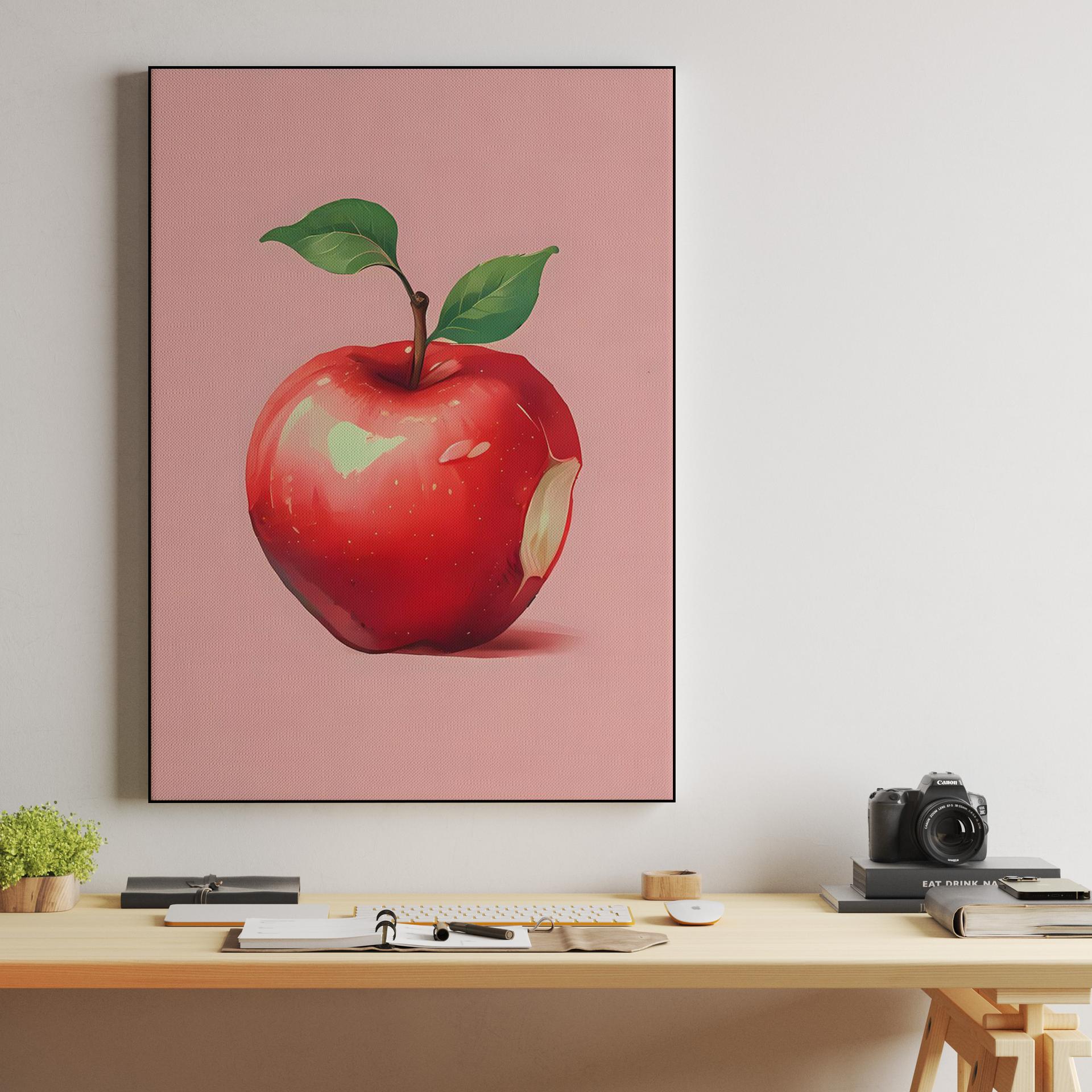 Glossy Bitten Red Apple