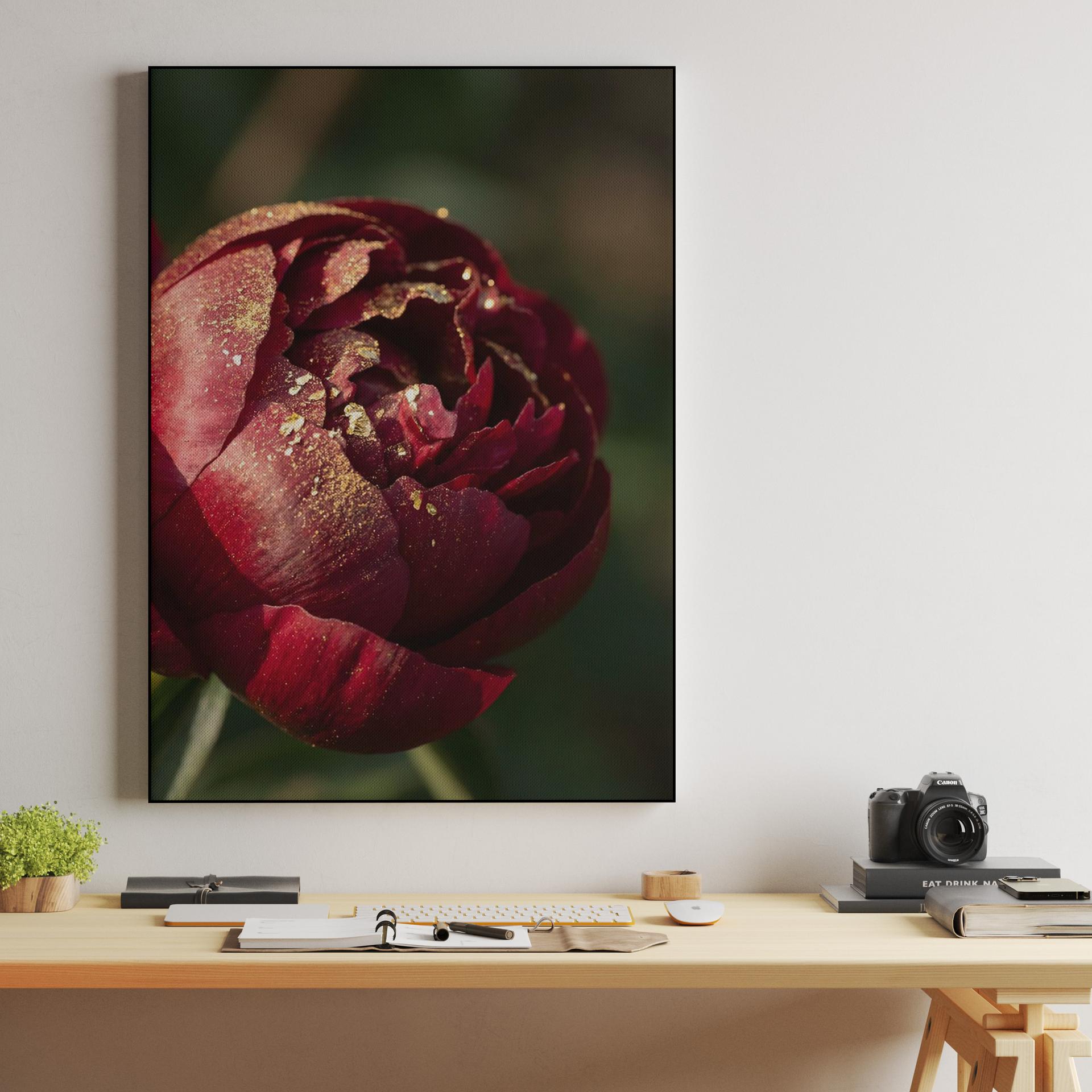 Gilded Crimson Peony