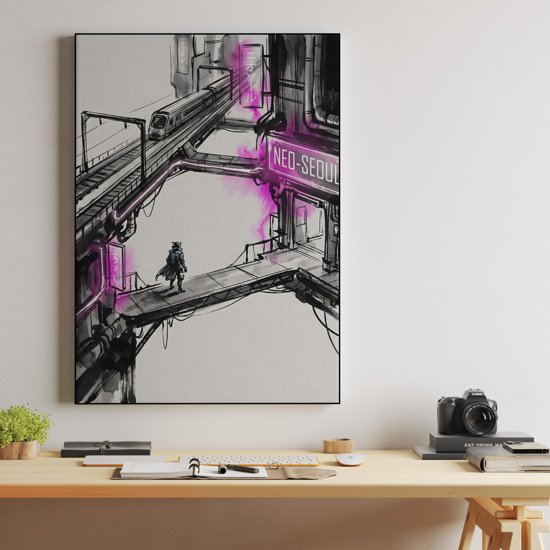 Neo-Seoul: Neon Ink Shadows