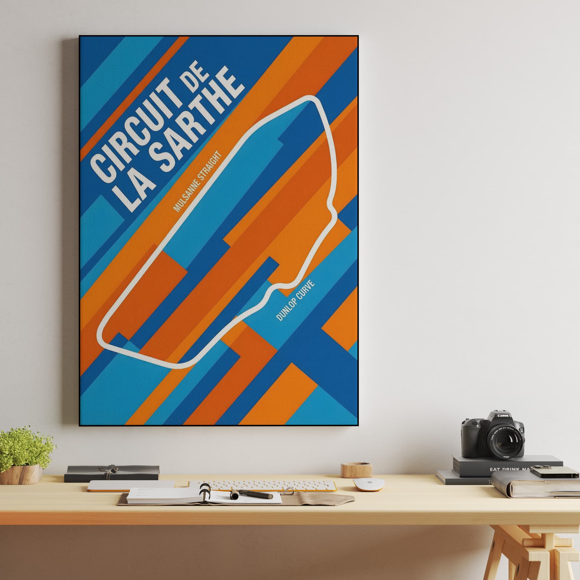 Circuit de la Sarthe Le Mans Geometric Track Poster