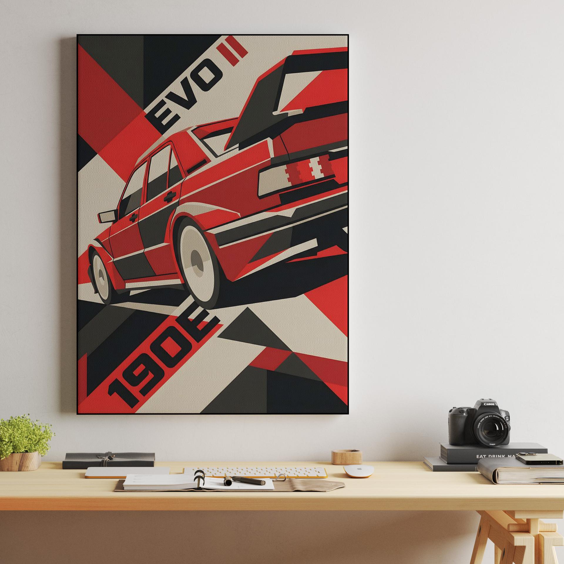 Mercedes 190E Evolution II Dynamic Constructivist Poster