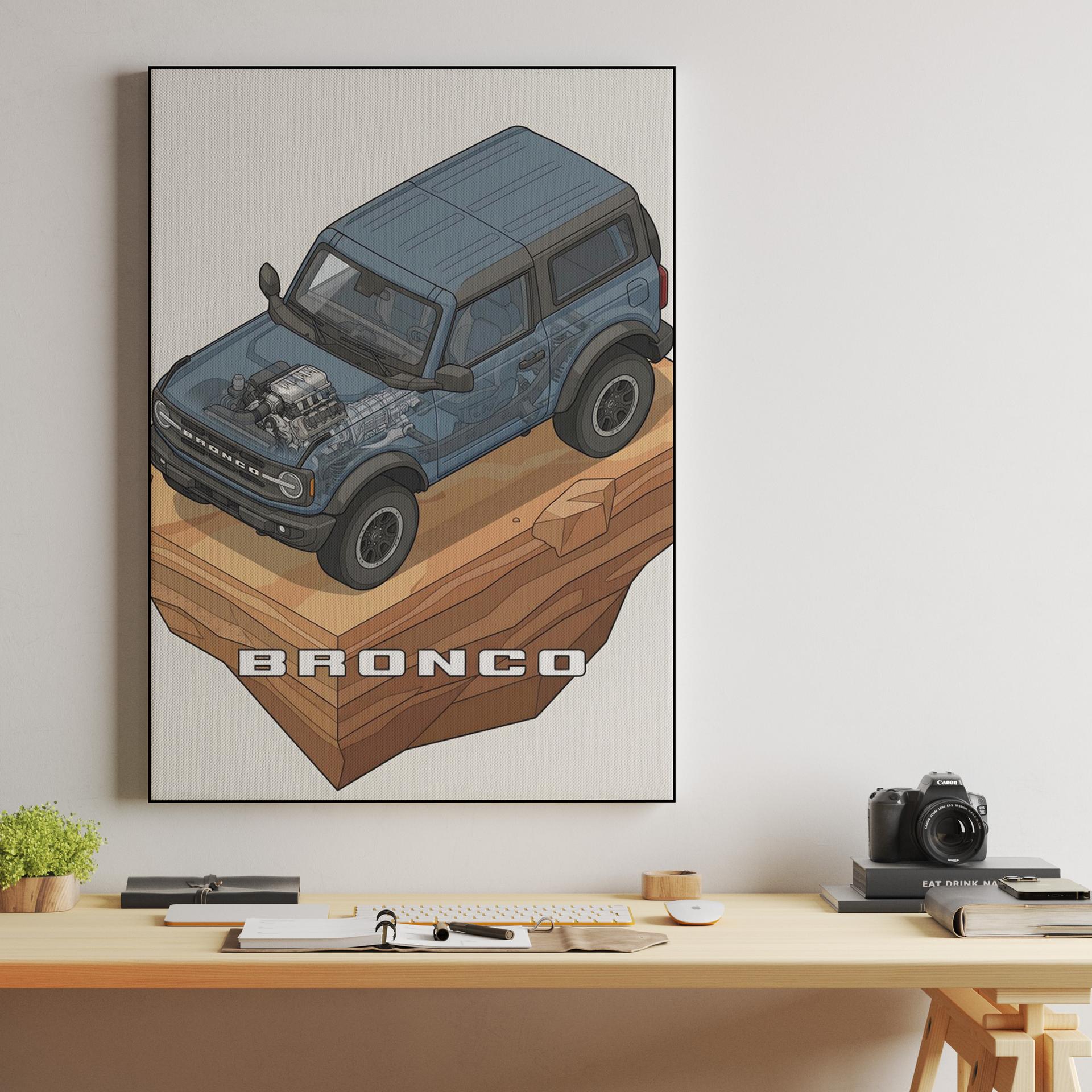 Ford Bronco Isometric Cutaway Diorama