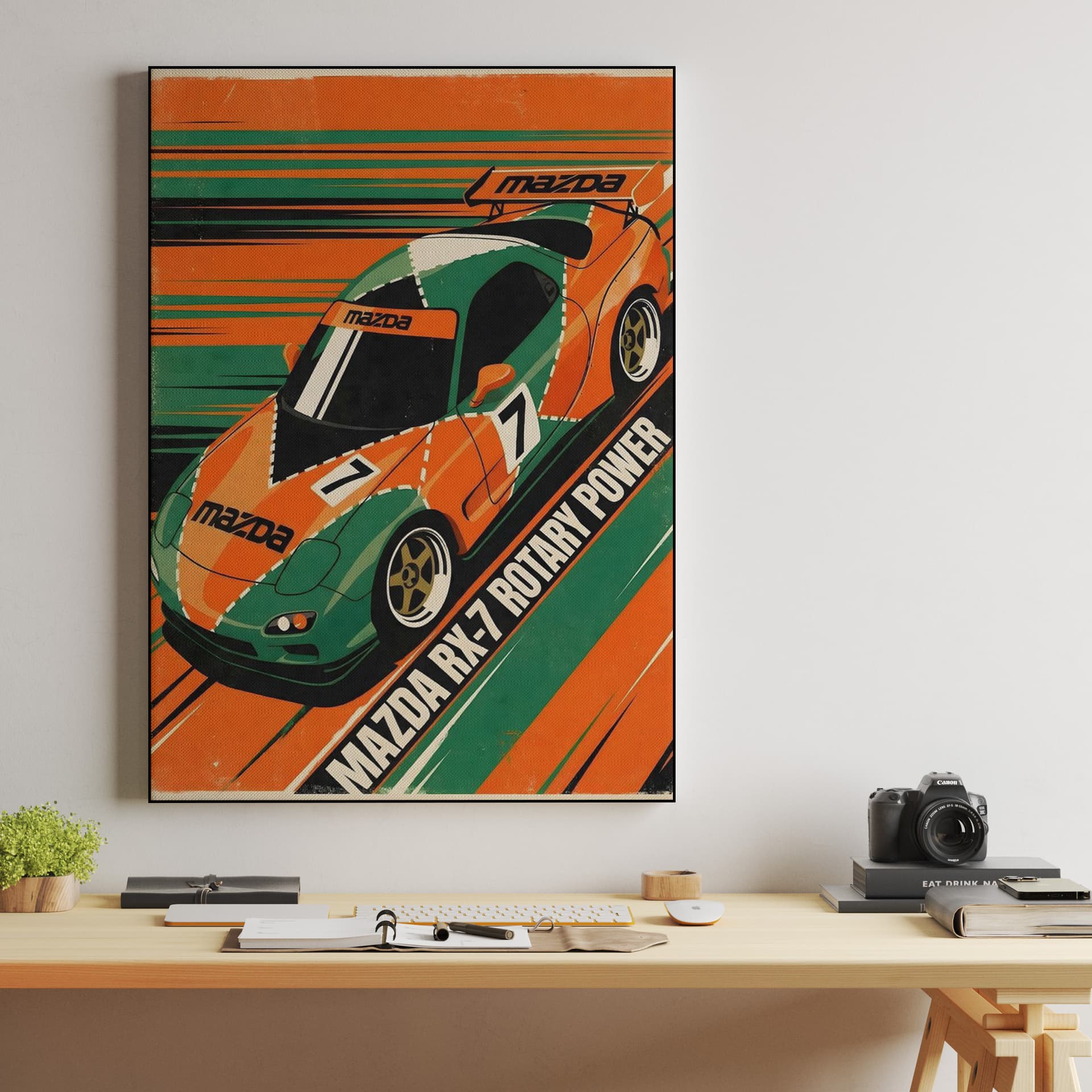 Rotary Power: Mazda RX-7 Vintage Racing Poster